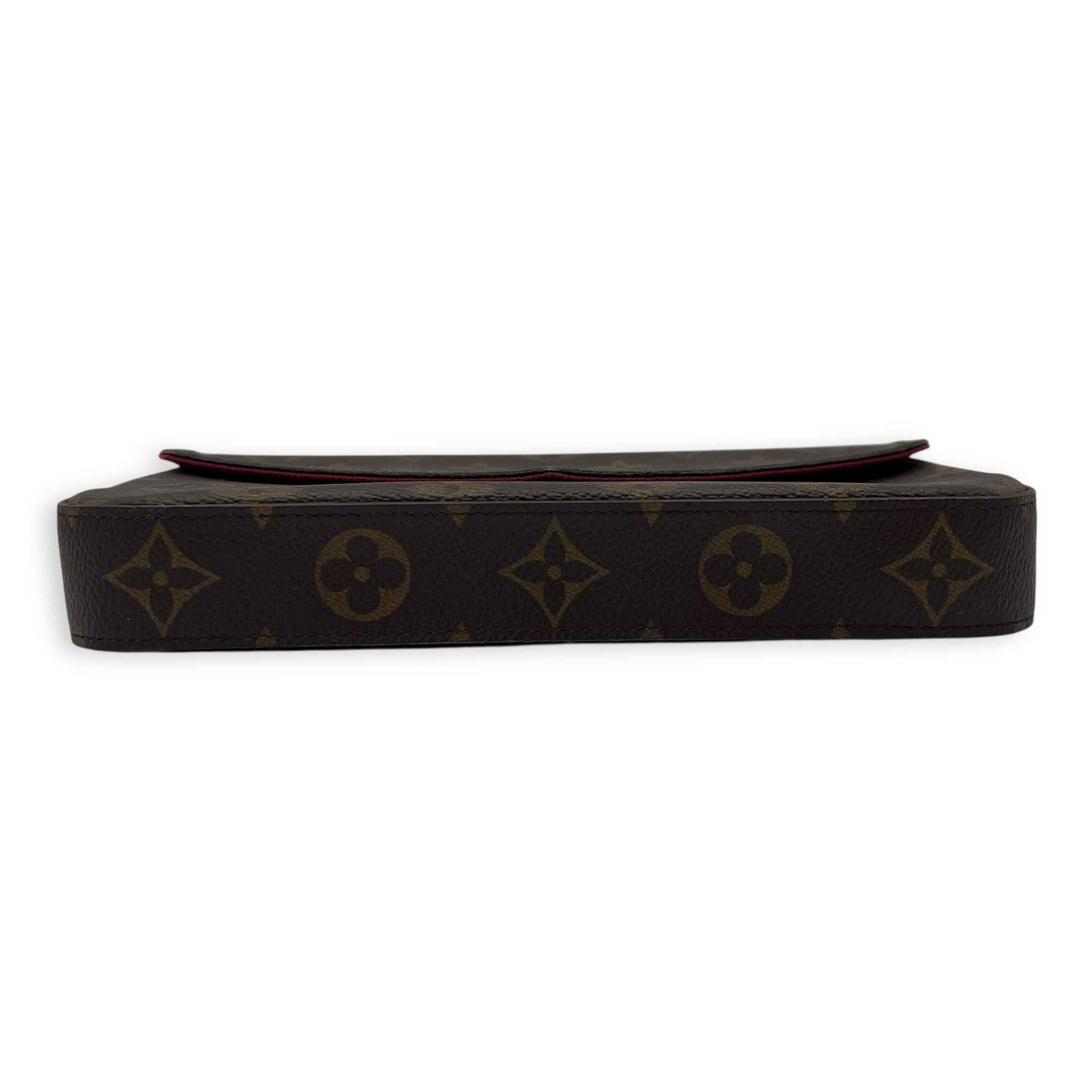 Felicie Crossbody Bag Brown in Monogram Coated Canvas, Gold hardware - Image 6