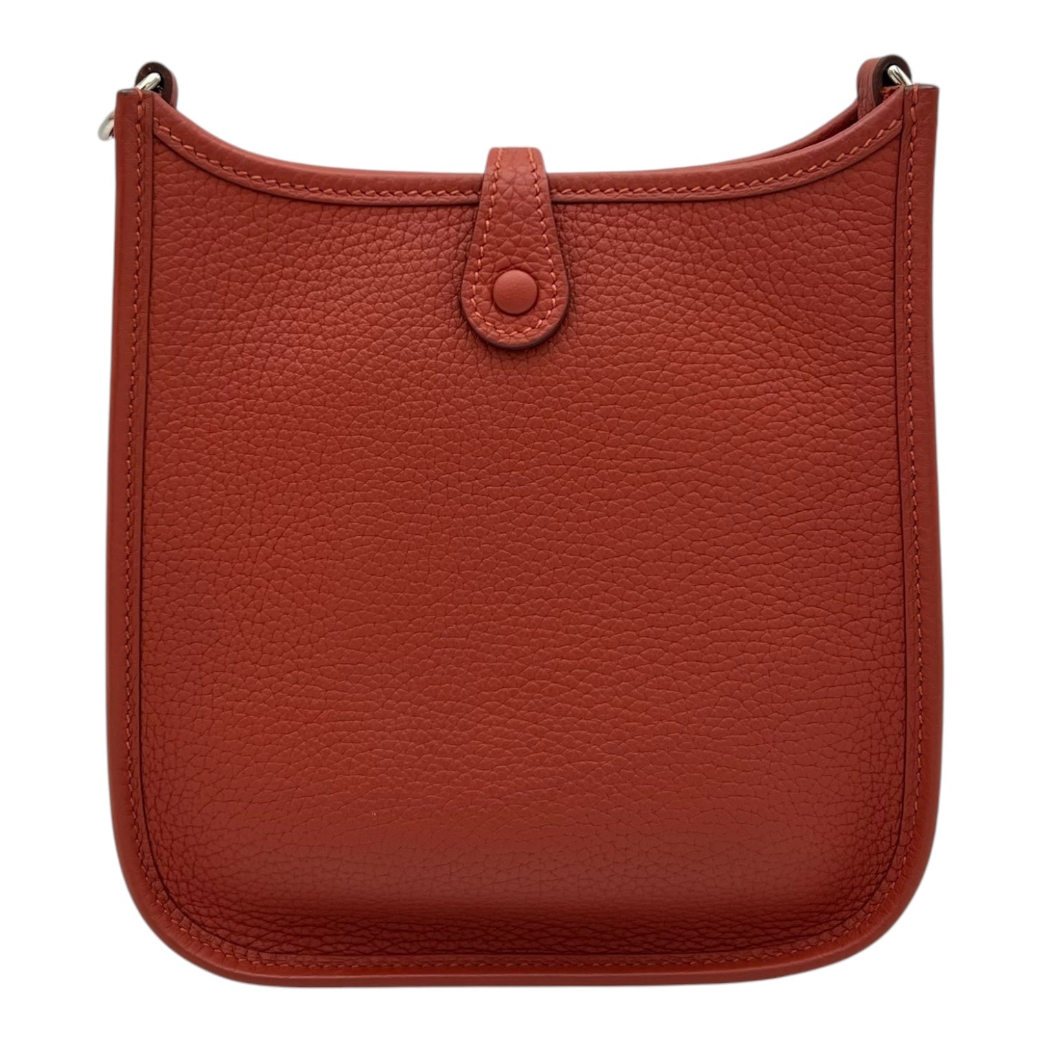 Evelyne TPM Red Crossbody Bag in Clemence, Palladium hardware - Image 3