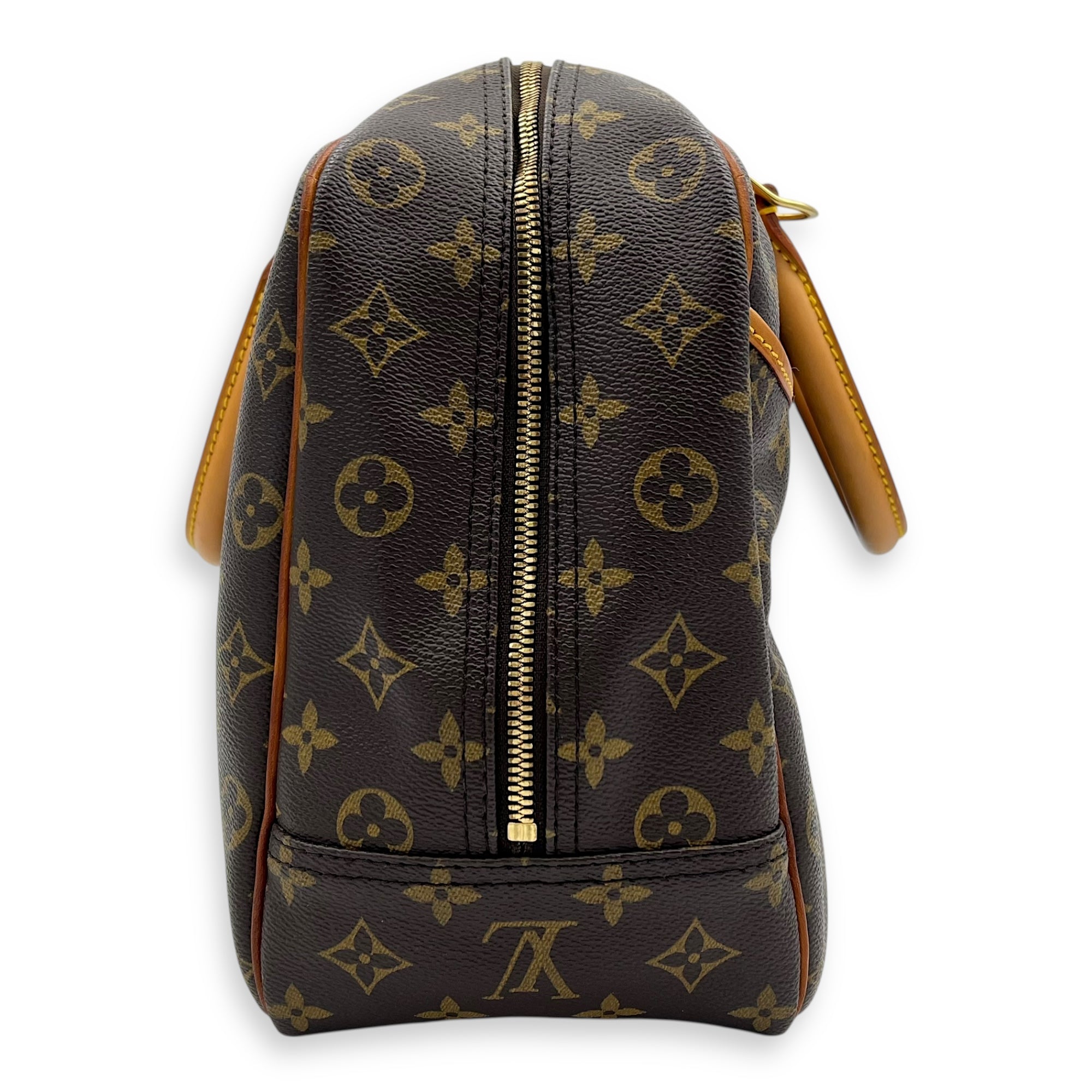 Trouville Top Handle Bag Brown in Monogram Coated Canvas, Gold hardware - Image 5