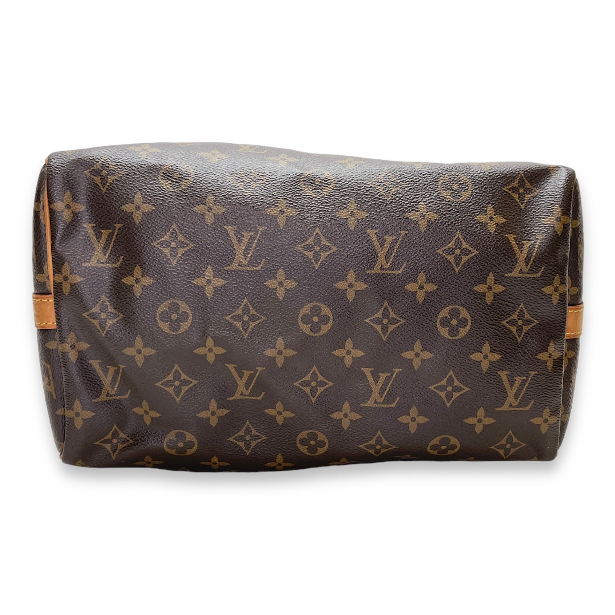 Speedy Bandouliere 30 Brown Top Handle Bag in Monogram Coated Canvas, Gold hardware - Image 6