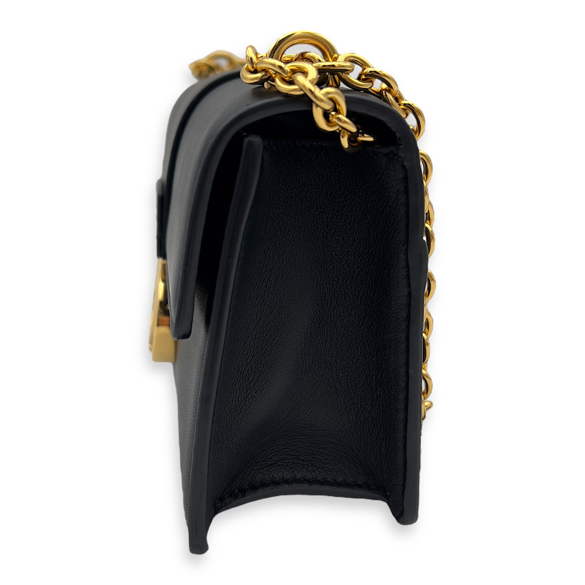 30 Montaigne East West Black Shoulder Bag in Calfskin, Gold hardware - Image 5