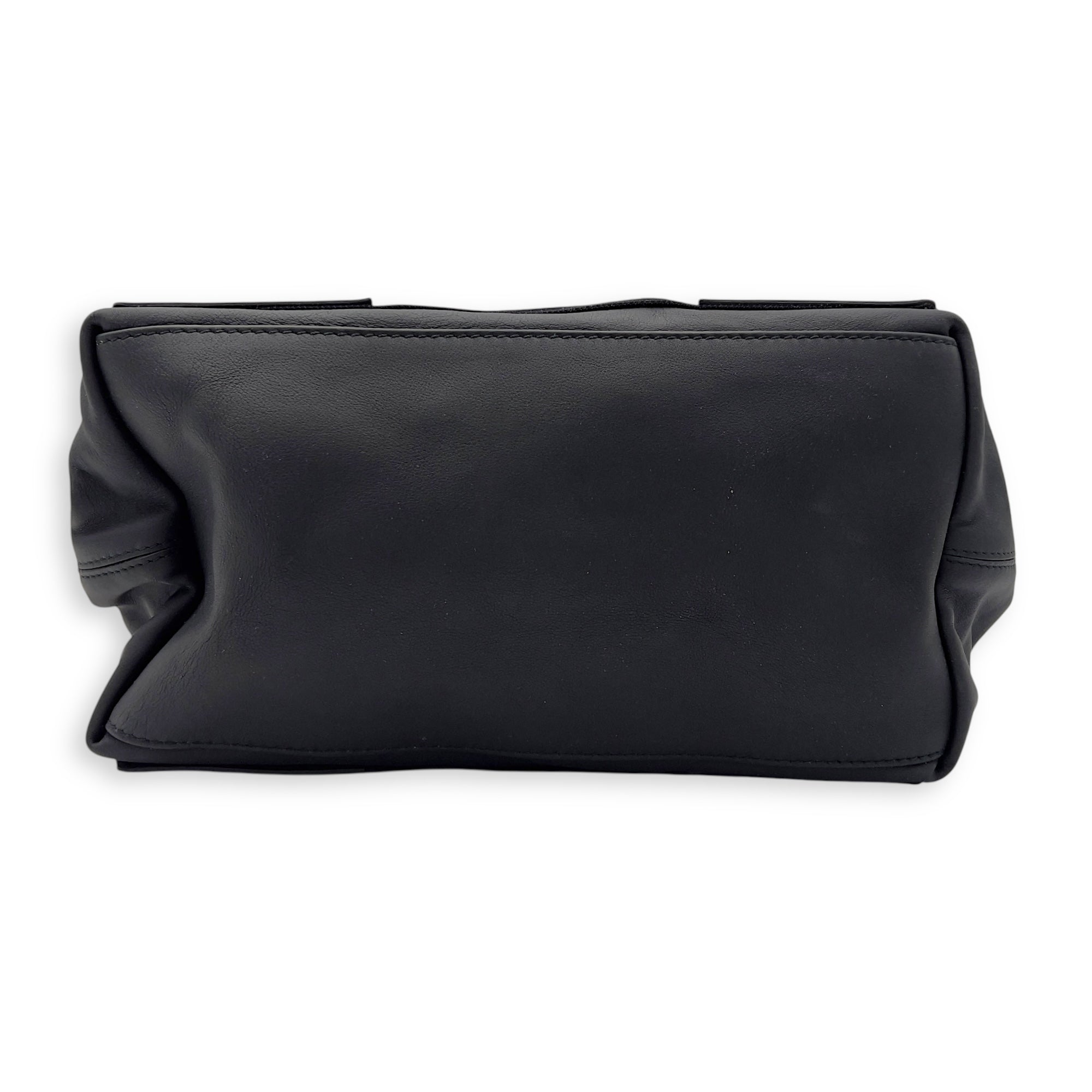 Cabas Tote Bag Black in Calfskin, Silver hardware - Image 6