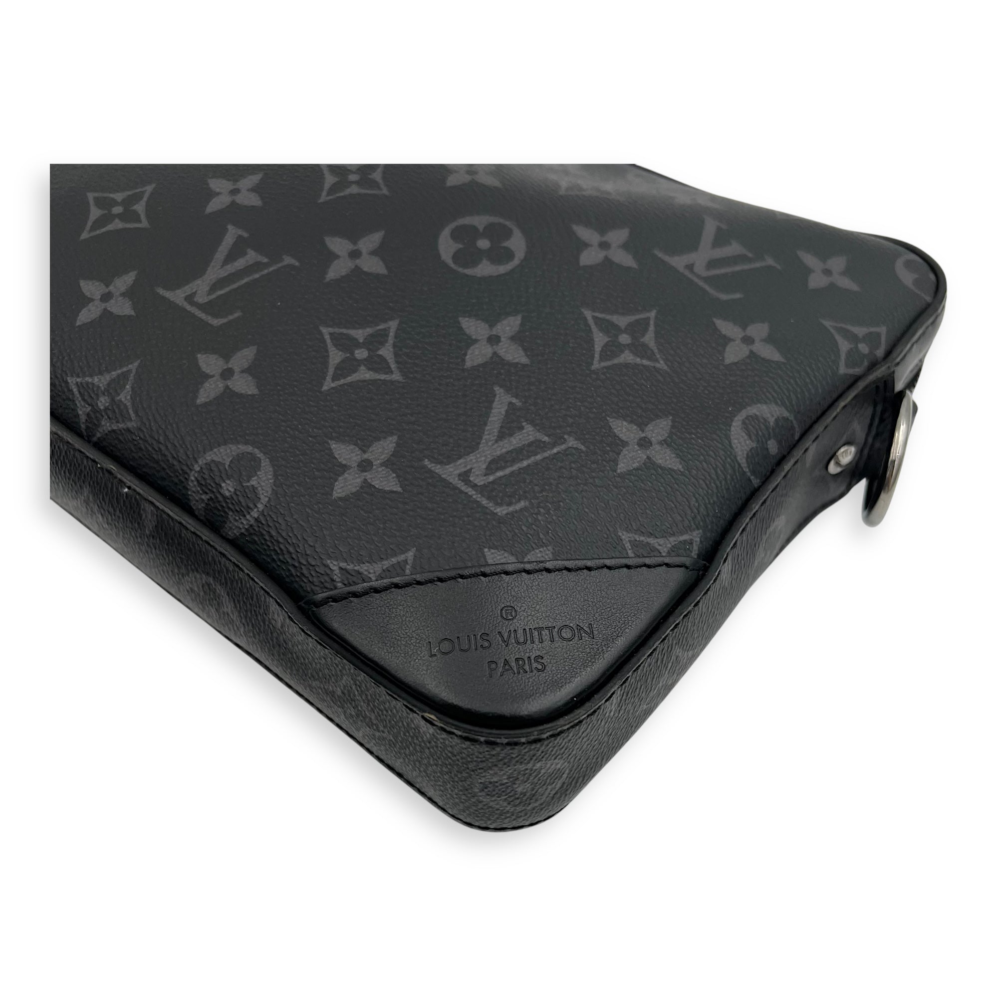 Trio Messenger Grey in Monogram Coated Canvas, Silver hardware - Image 14