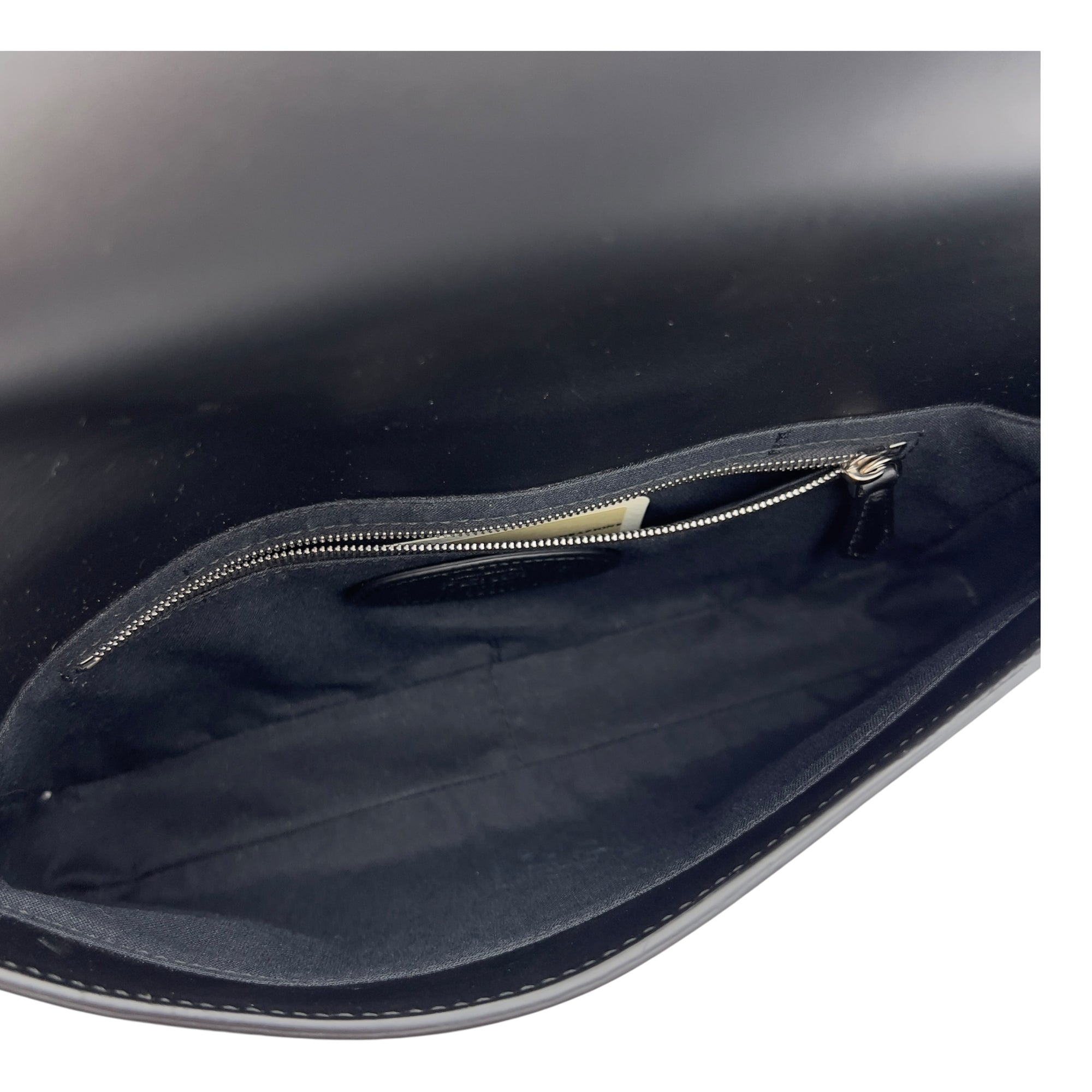 Baguette Crossbody Bag Small Grey in Calfskin, Silver hardware - Image 7