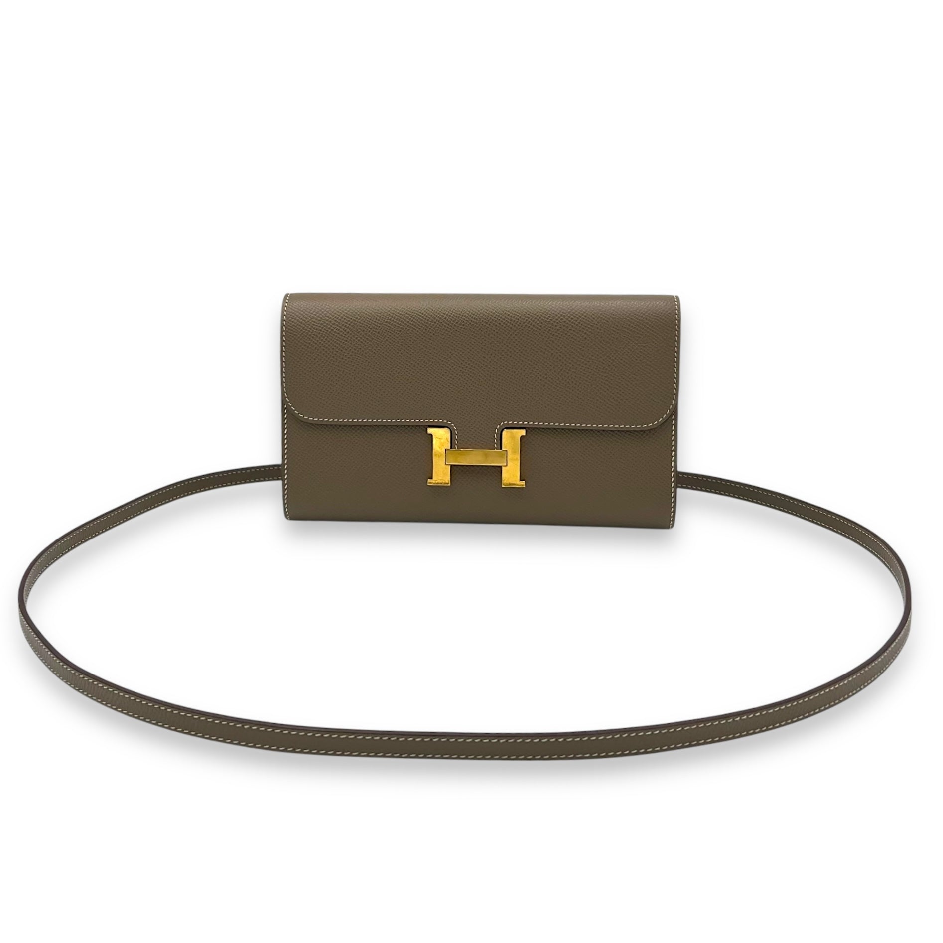 Constance On The Go Etoupe in Epsom, Gold hardware - Image 8