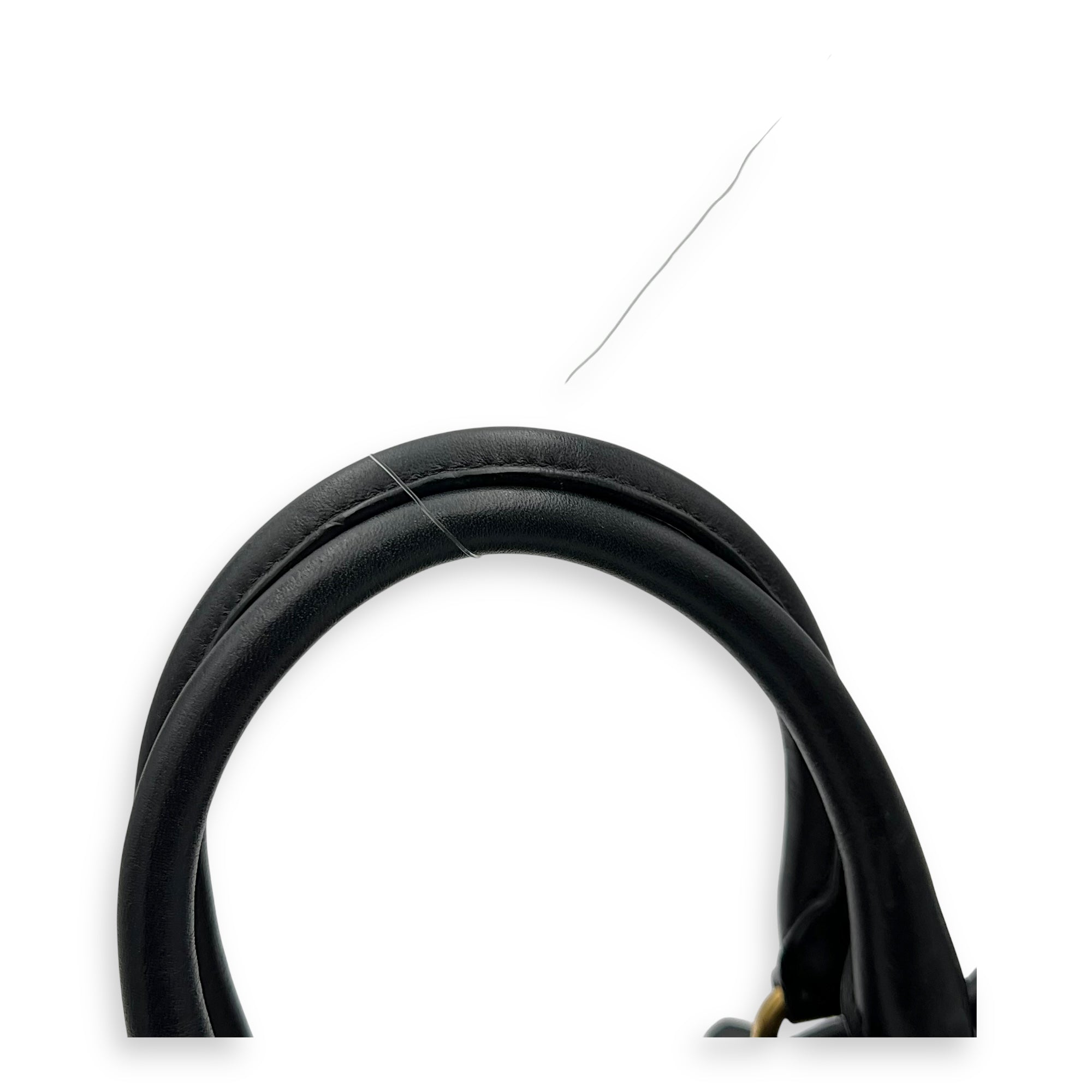 Logo Black Top Handle Bag in Nylon, Gold hardware - Image 8