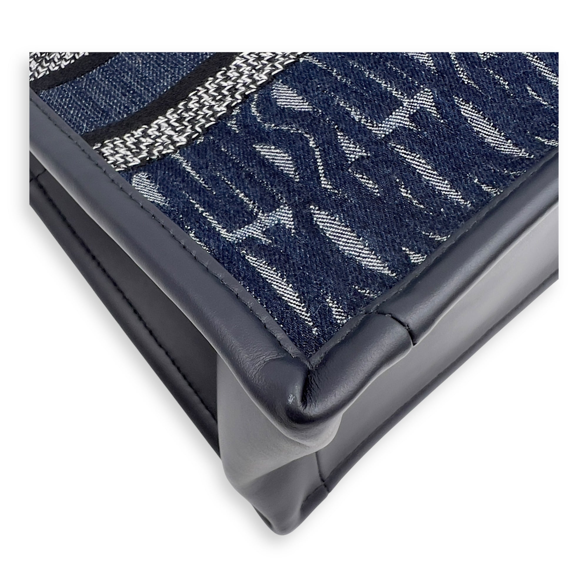 Book Tote Small Blue Top Handle Bag in Denim - Image 8