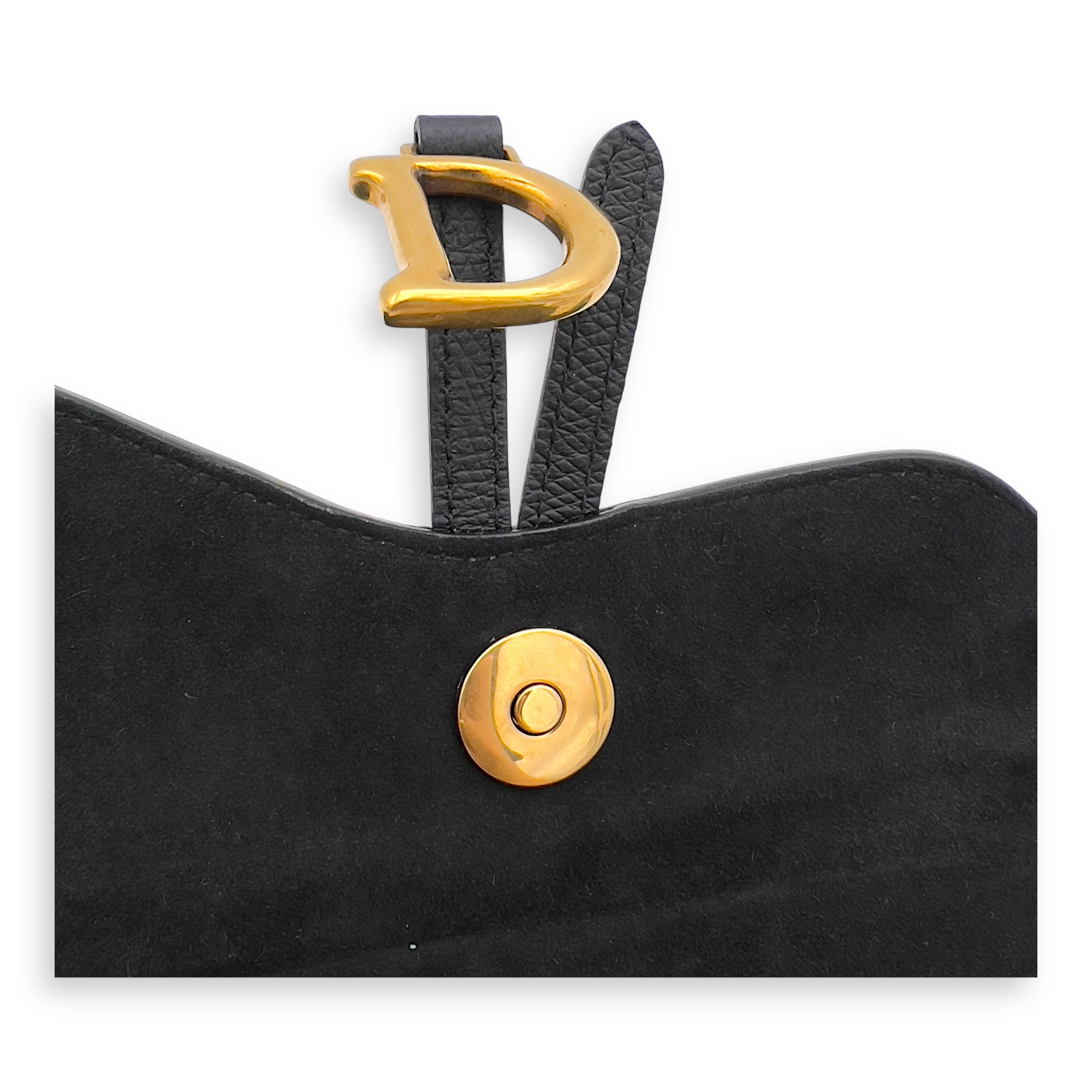 Saddle Belt Bag Black in Calfskin, Gold hardware - Image 5