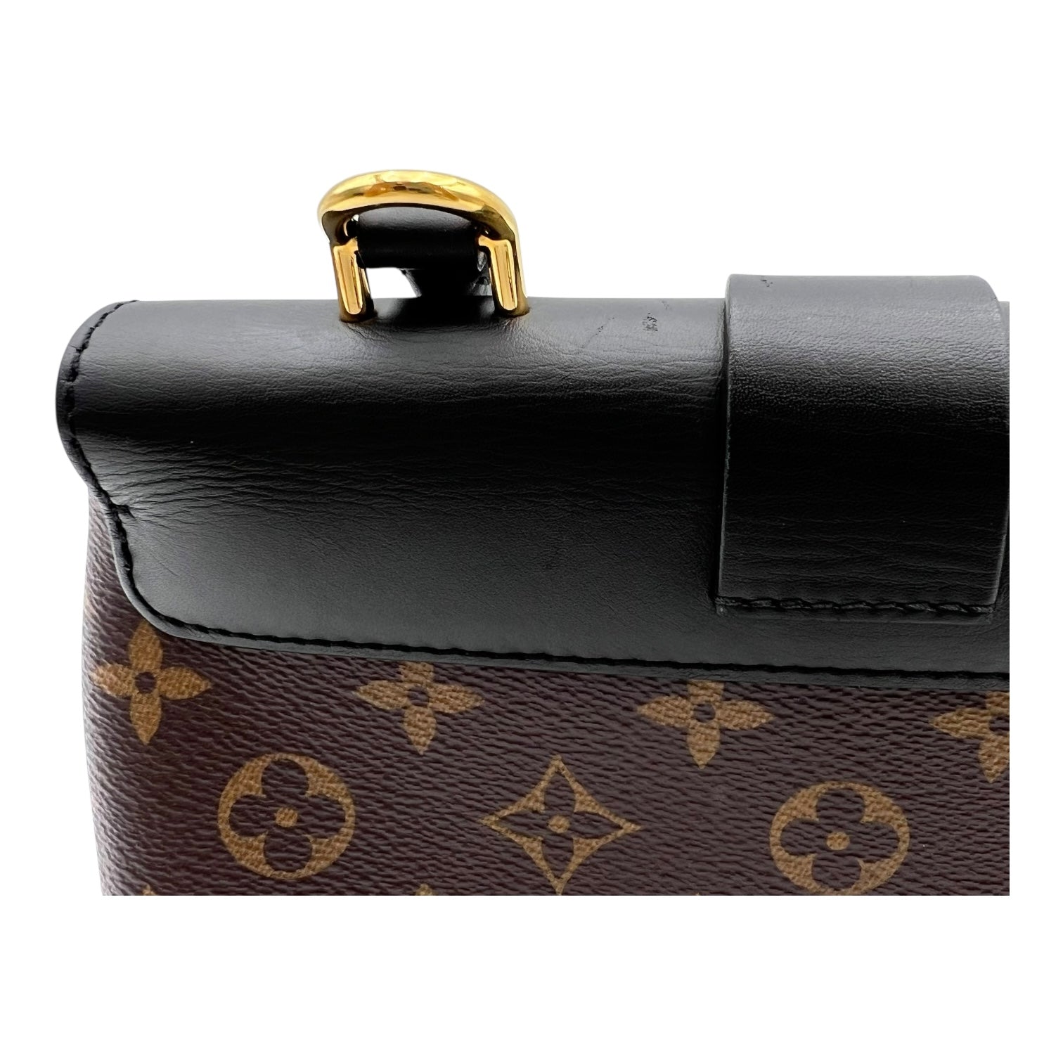 Locky BB Black Top Handle Bag in Monogram Coated Canvas, Gold hardware - Image 8