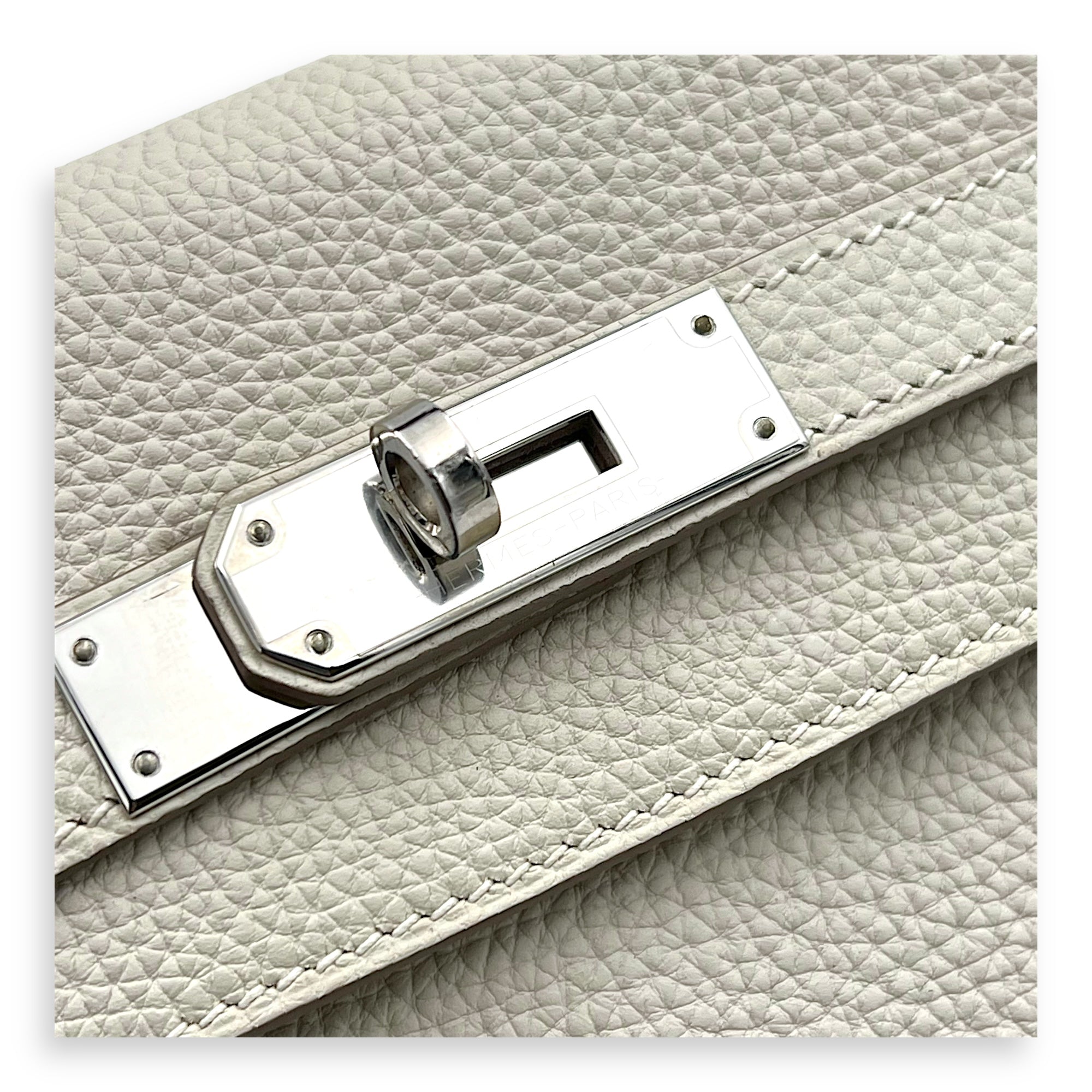 Kelly Craie/Black/Fauve/Rouge H in Togo, Palladium hardware - Image 9