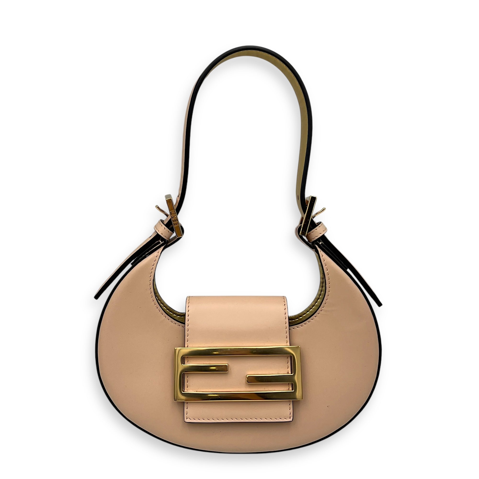 Cookie Mini Top handle bag in Calfskin, Gold Hardware