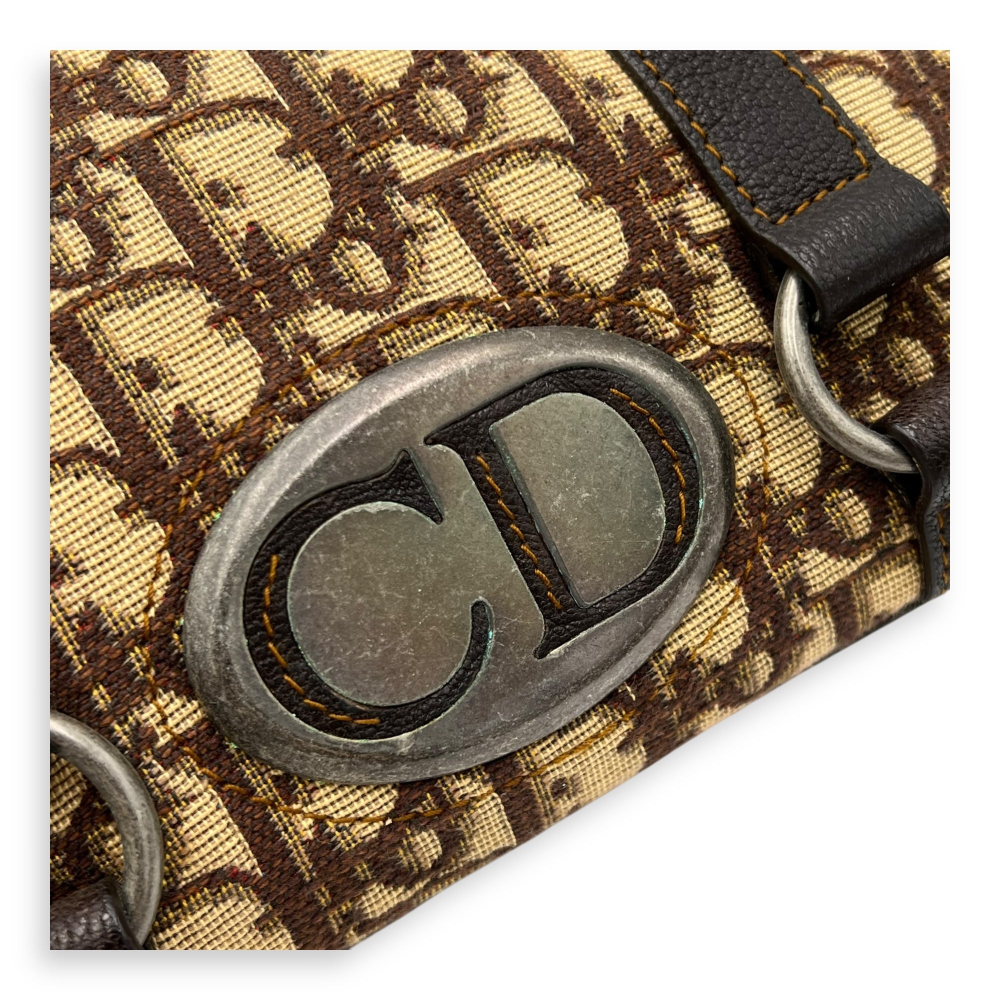 Trotteur Top Handle Bag Brown in Canvas, Ruthenium hardware - Image 10