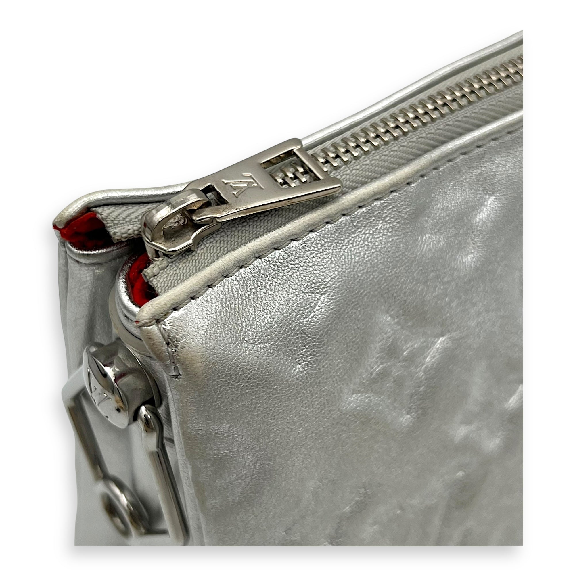 Coussin PM Silver Shoulder Bag in Lambskin, Silver hardware - Image 9