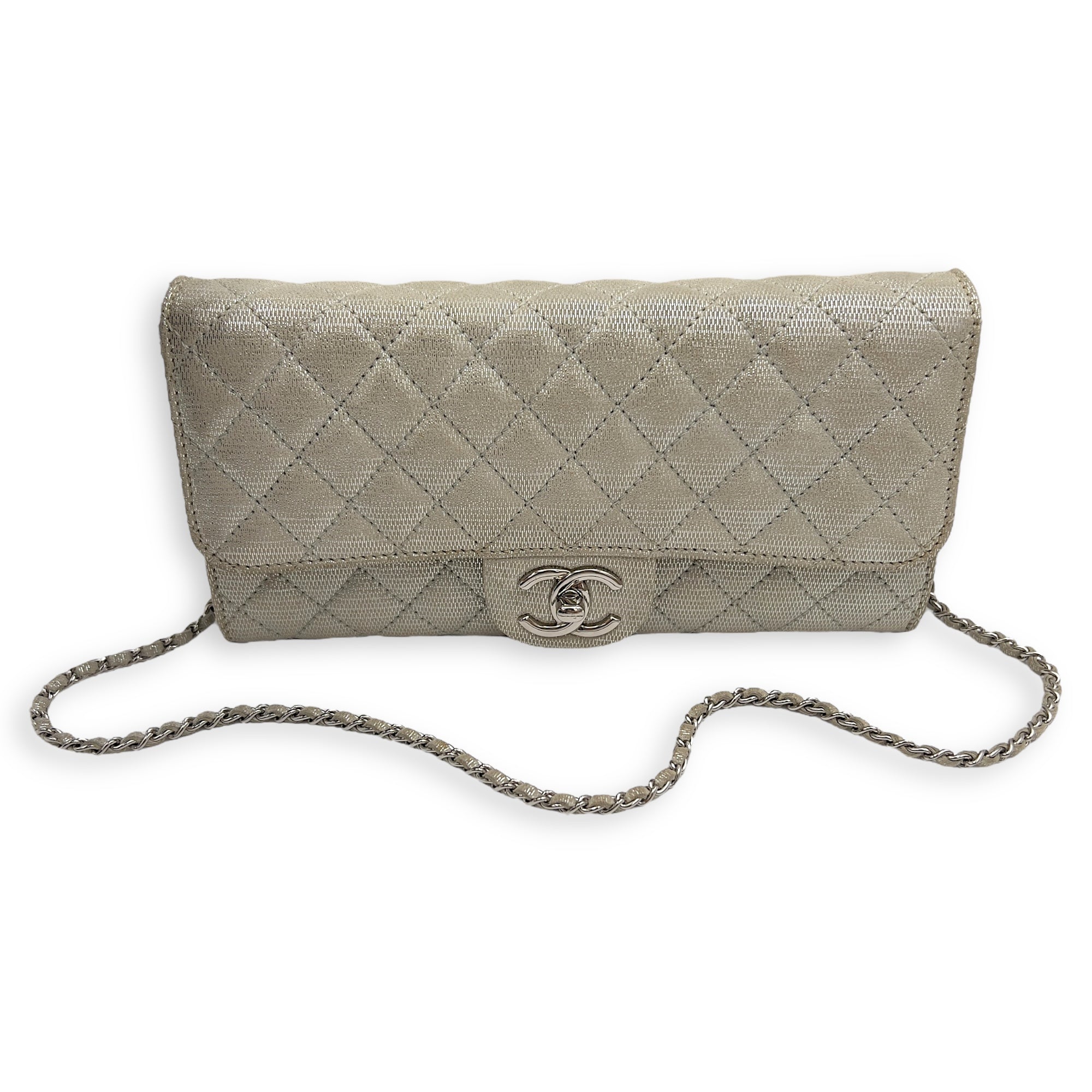 CC Silver Wallet On Chain in Jersey, Silver hardware - Image 8