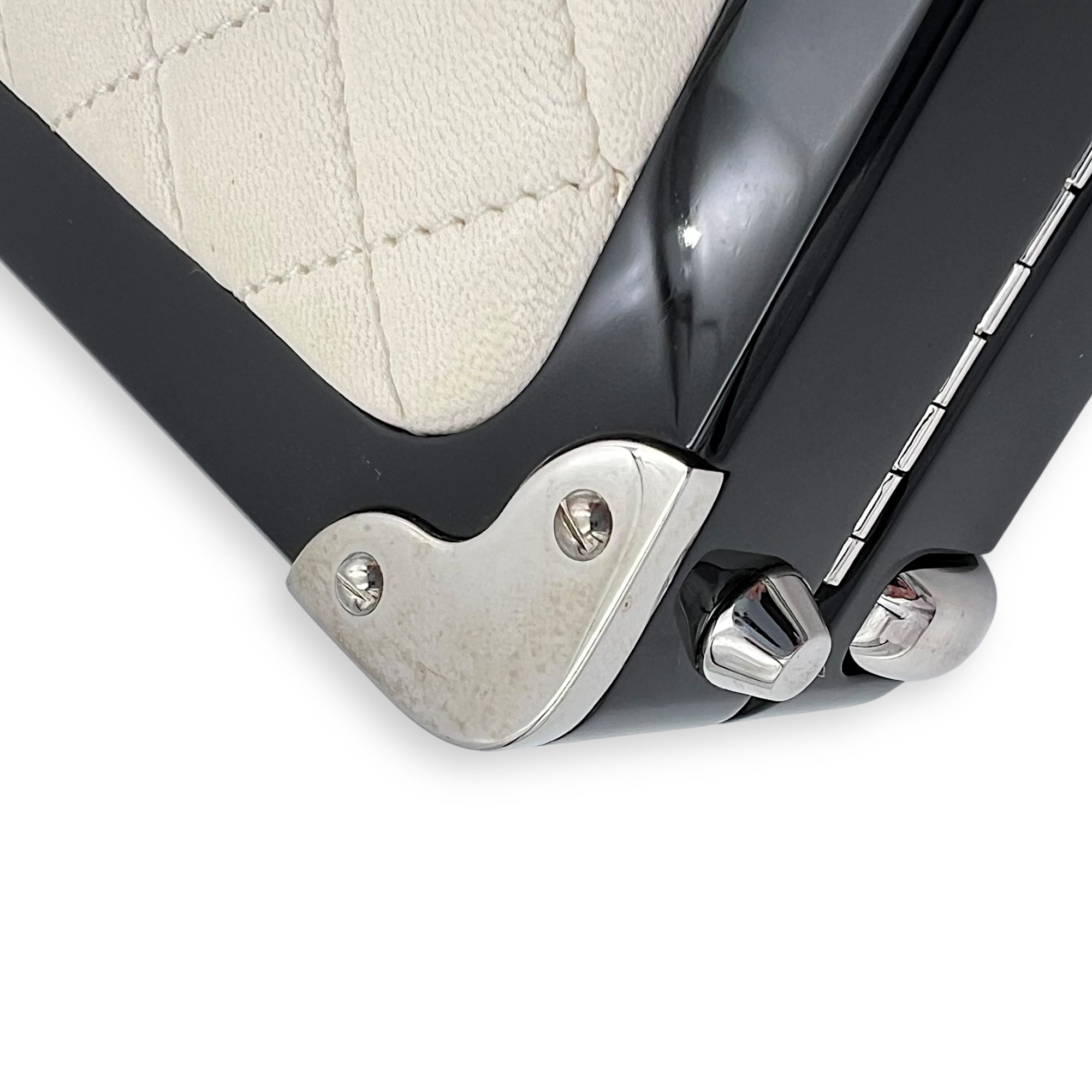 Minaudiere Trolley Clutch White in Others, Silver hardware - Image 9
