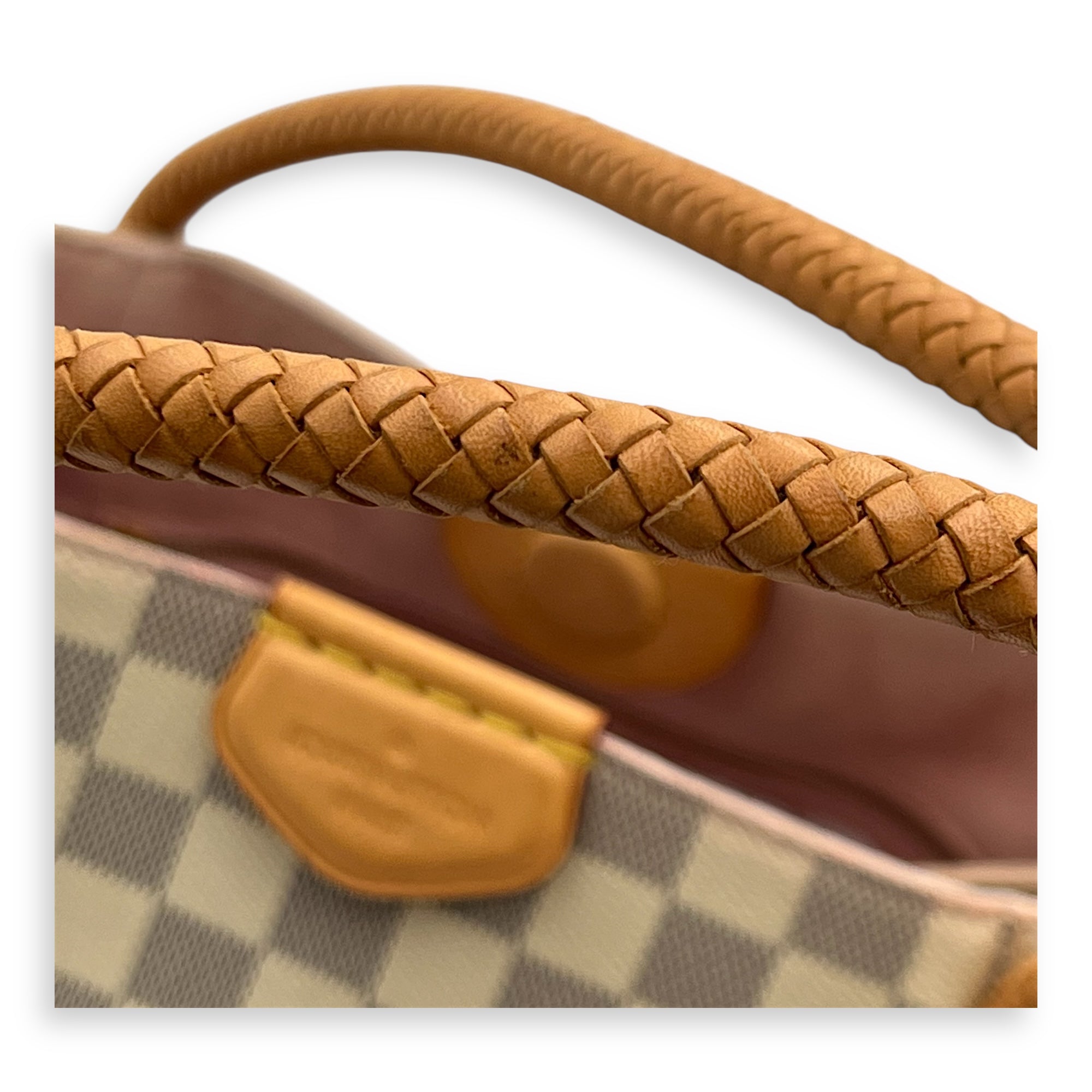 Propriano Tote Bag White in Coated Canvas, Gold hardware - Image 7