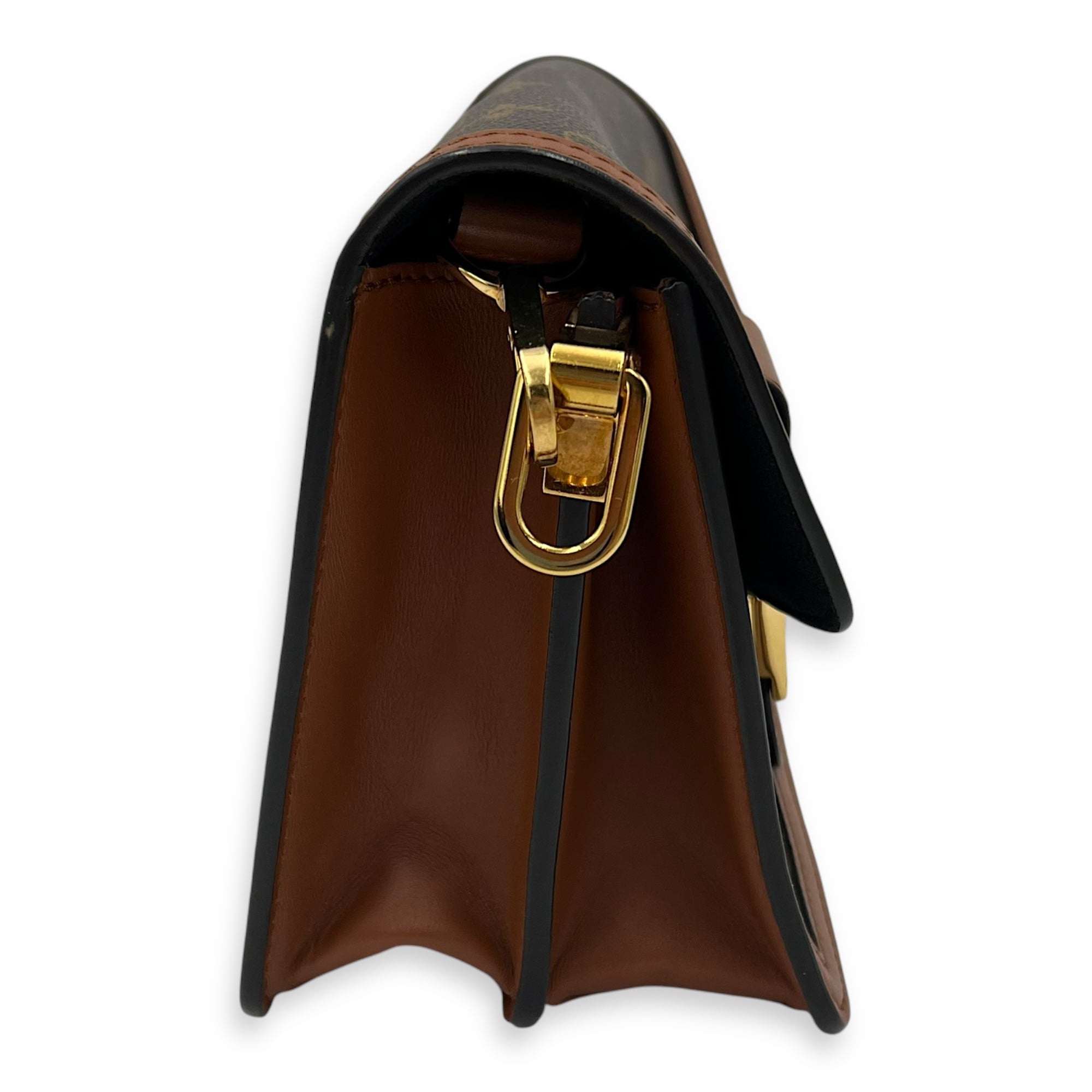 Dauphine Reverse Mini Crossbody bag in Monogram coated canvas, Gold Hardware - Image 5