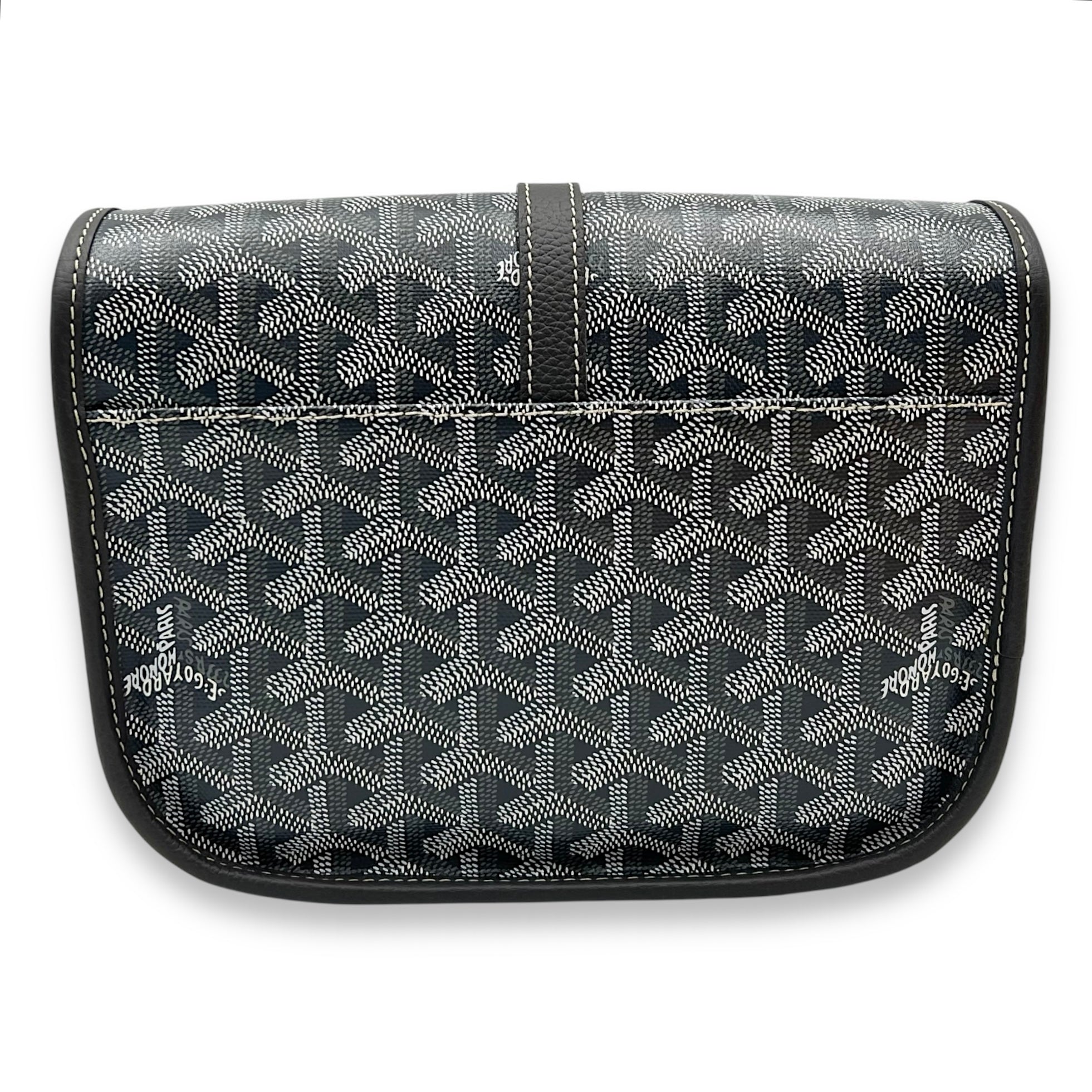 Belvedere Crossbody Bag PM Grey in Coated Canvas, Silver hardware - Image 3