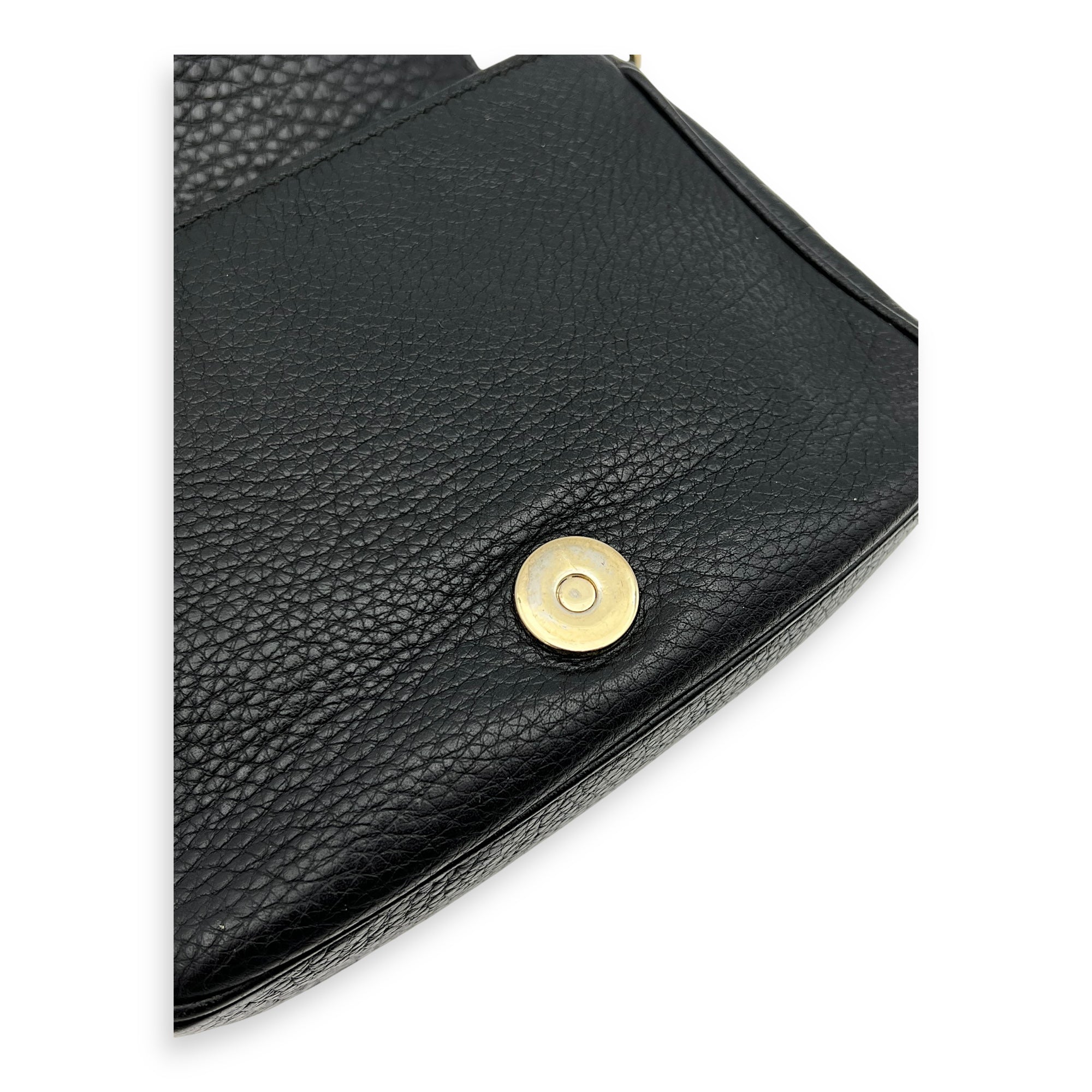 Soho Crossbody Bag Black in Calfskin, Gold hardware - Image 7