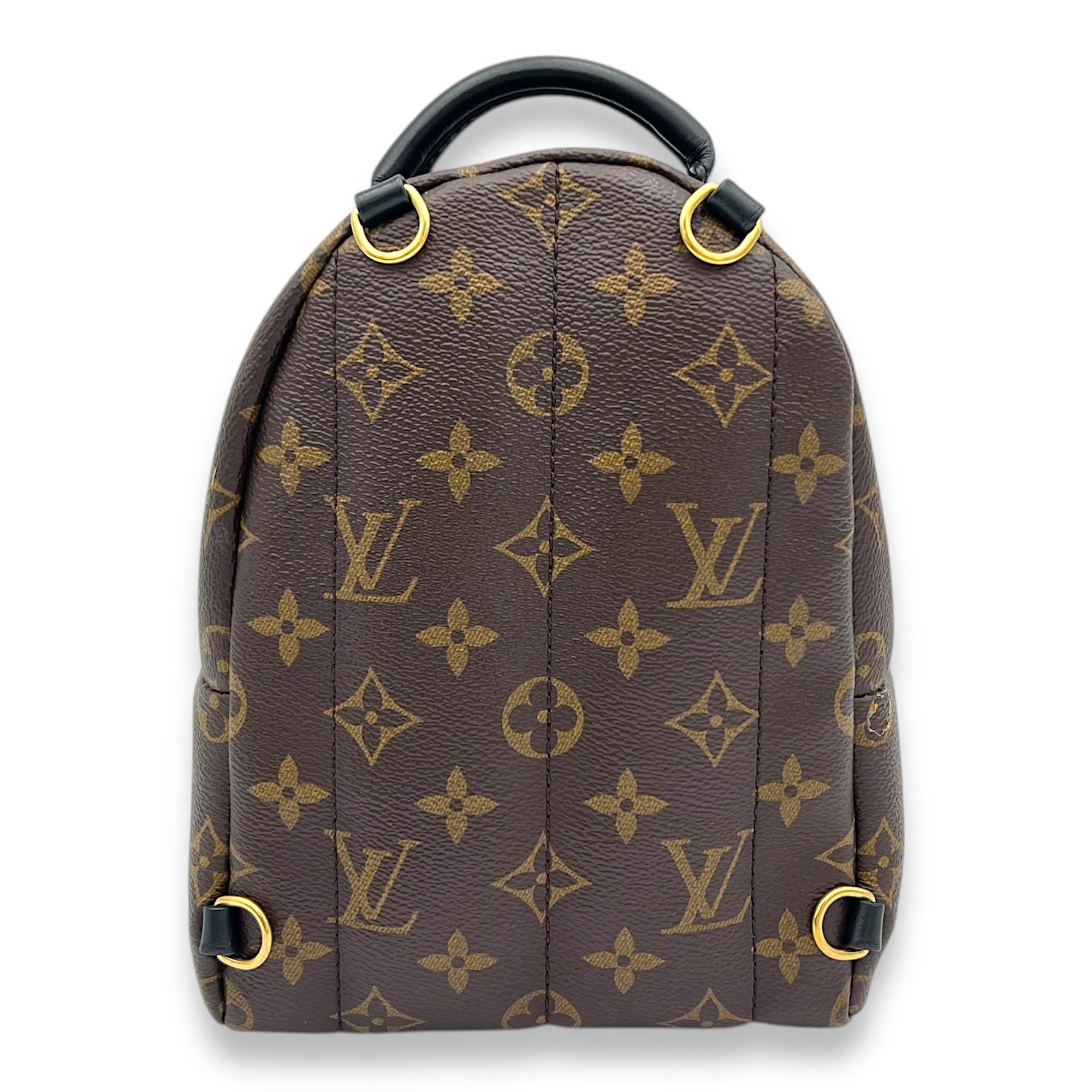 Palm Springs Backpack Brown in Monogram Coated Canvas, Gold hardware - Image 3
