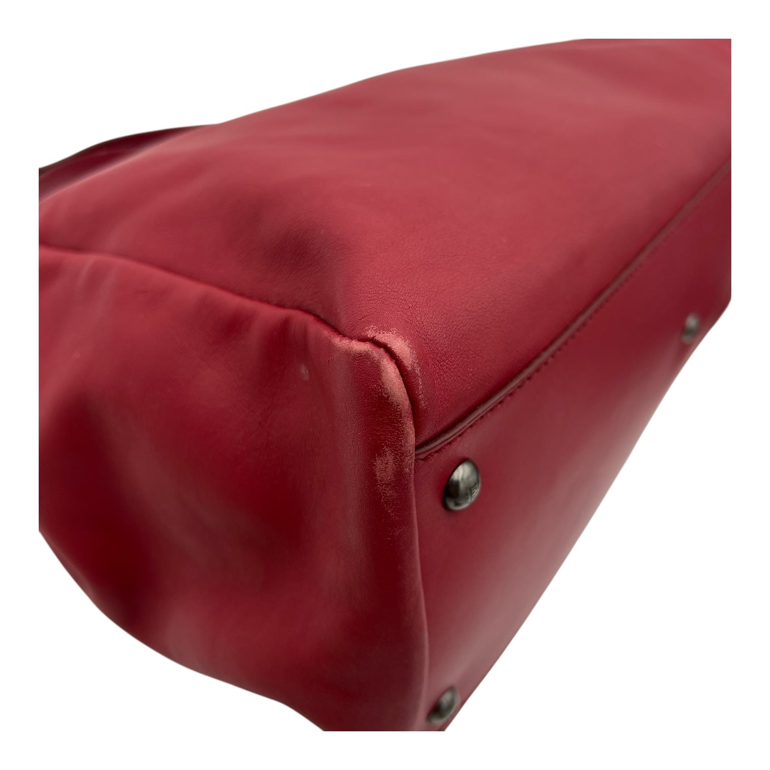Peekaboo Top Handle Bag Red in Calfskin, Mixed hardware - Image 16