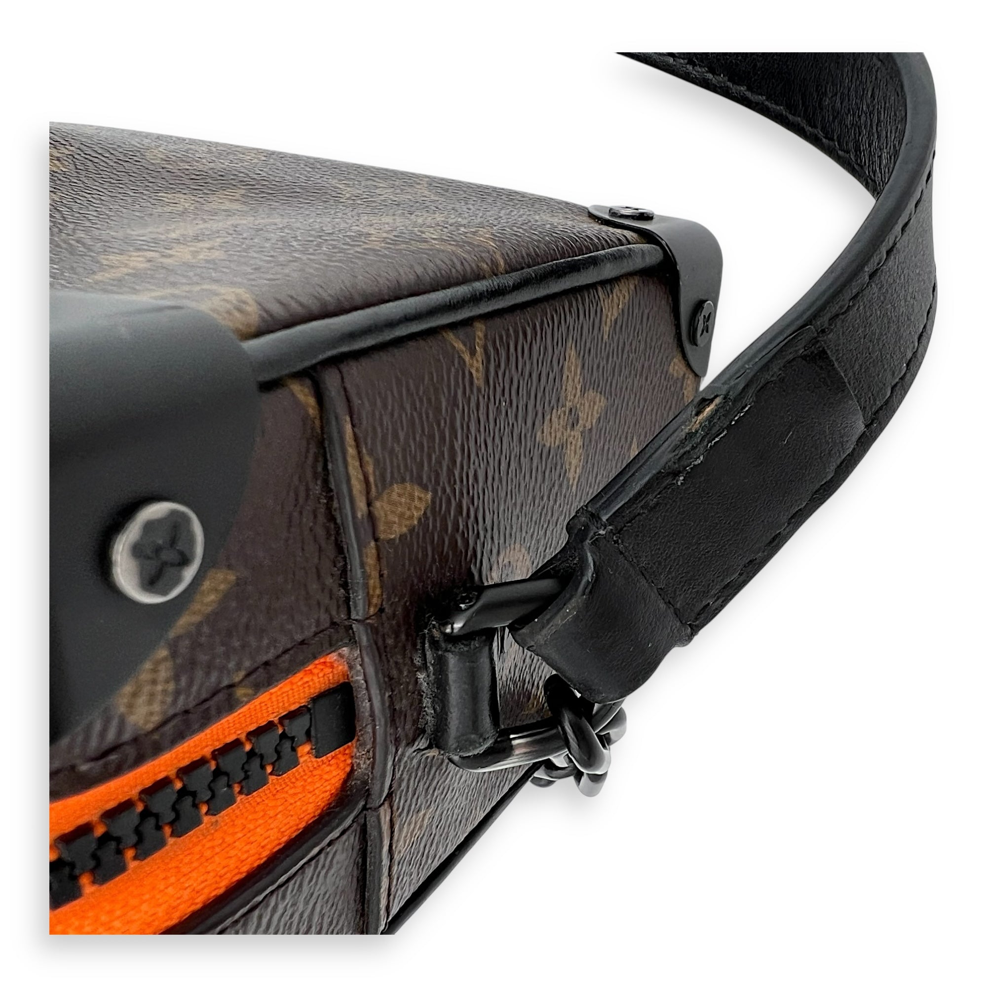 Soft Trunk Shoulder Bag Brown in Monogram Coated Canvas, Black hardware - Image 7