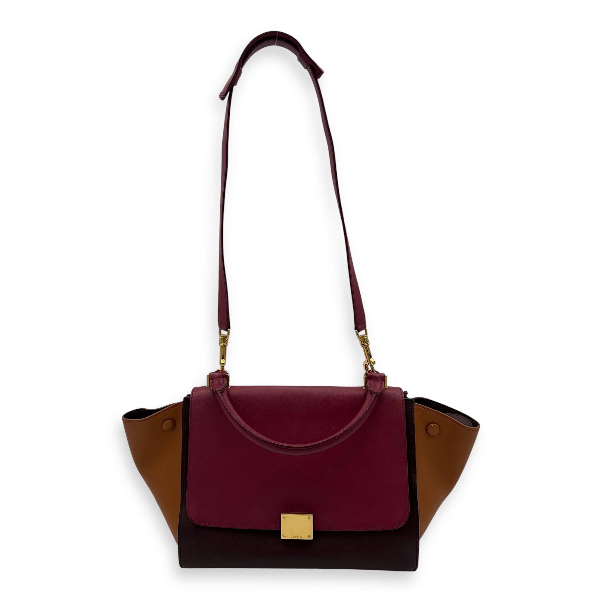 Trapeze Top Handle Bag Medium Multi-colour in Calfskin, Gold hardware - Image 12