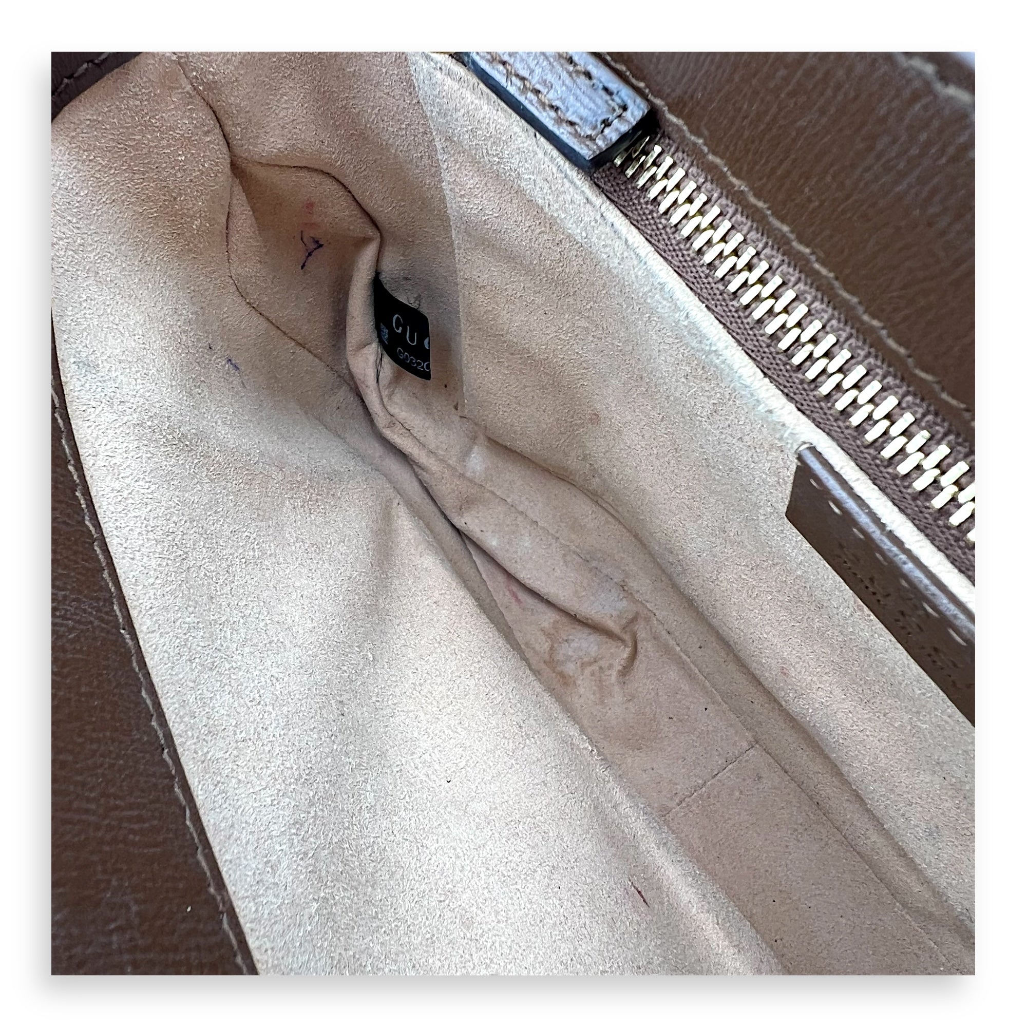 Horsebit 1955 Crossbody Bag Brown in Coated Canvas, Gold hardware - Image 11