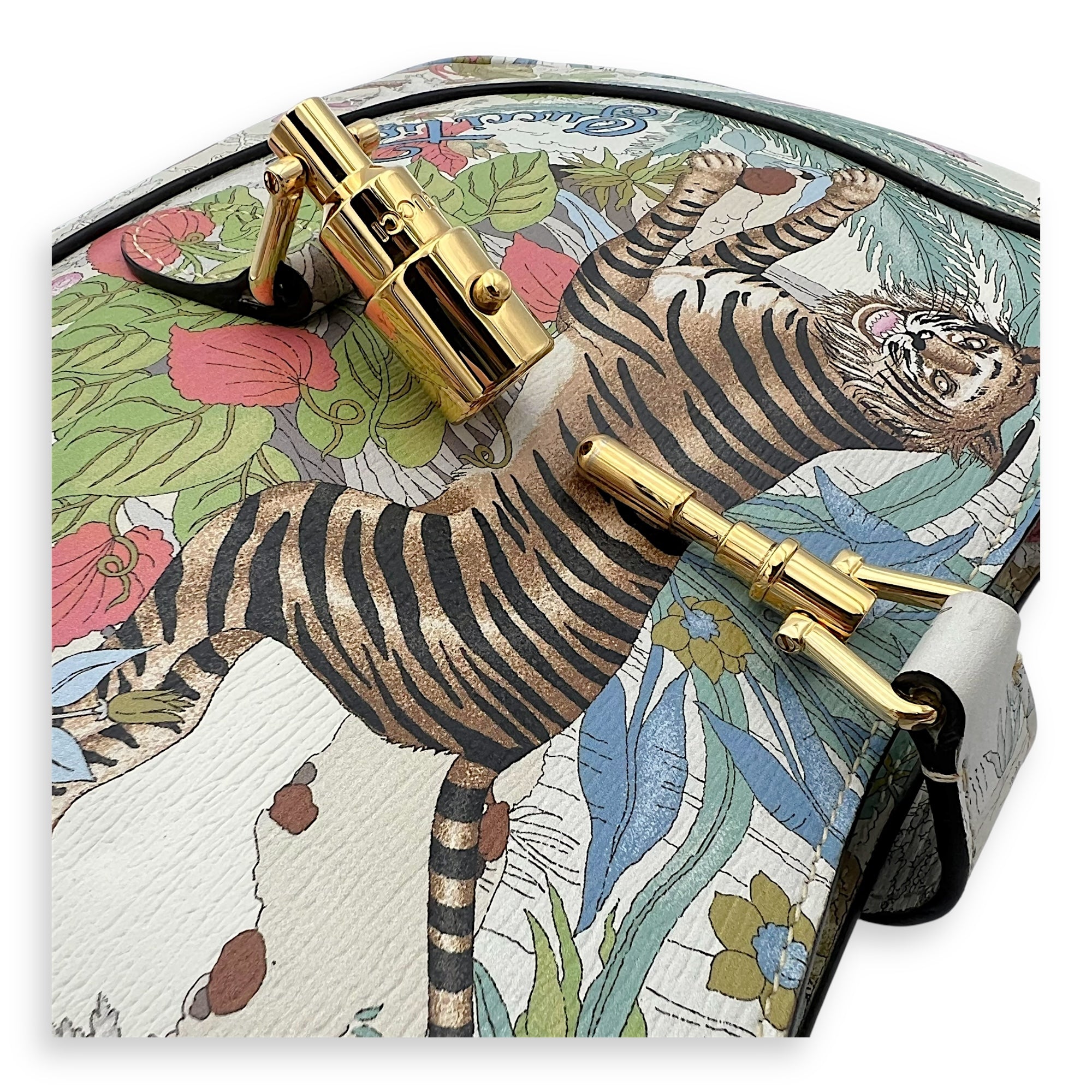 Jackie 1961 Small Multi-colour Shoulder Bag in Calfskin, Gold hardware - Image 13