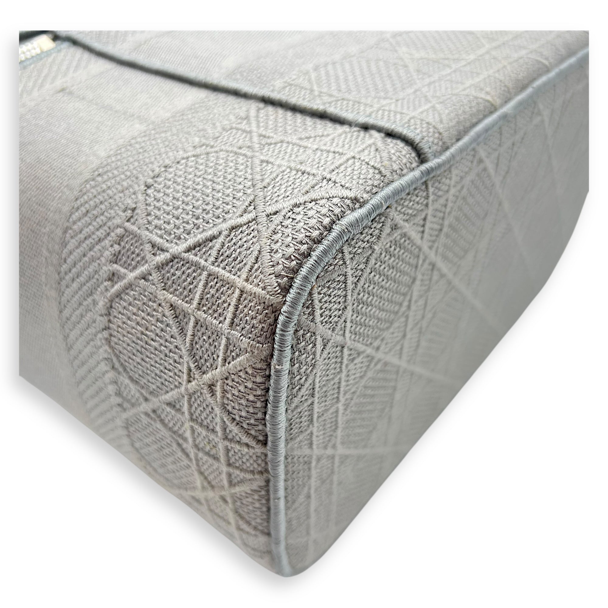 D-Lite Vanity Top Handle Bag Grey in Canvas, Silver hardware - Image 12