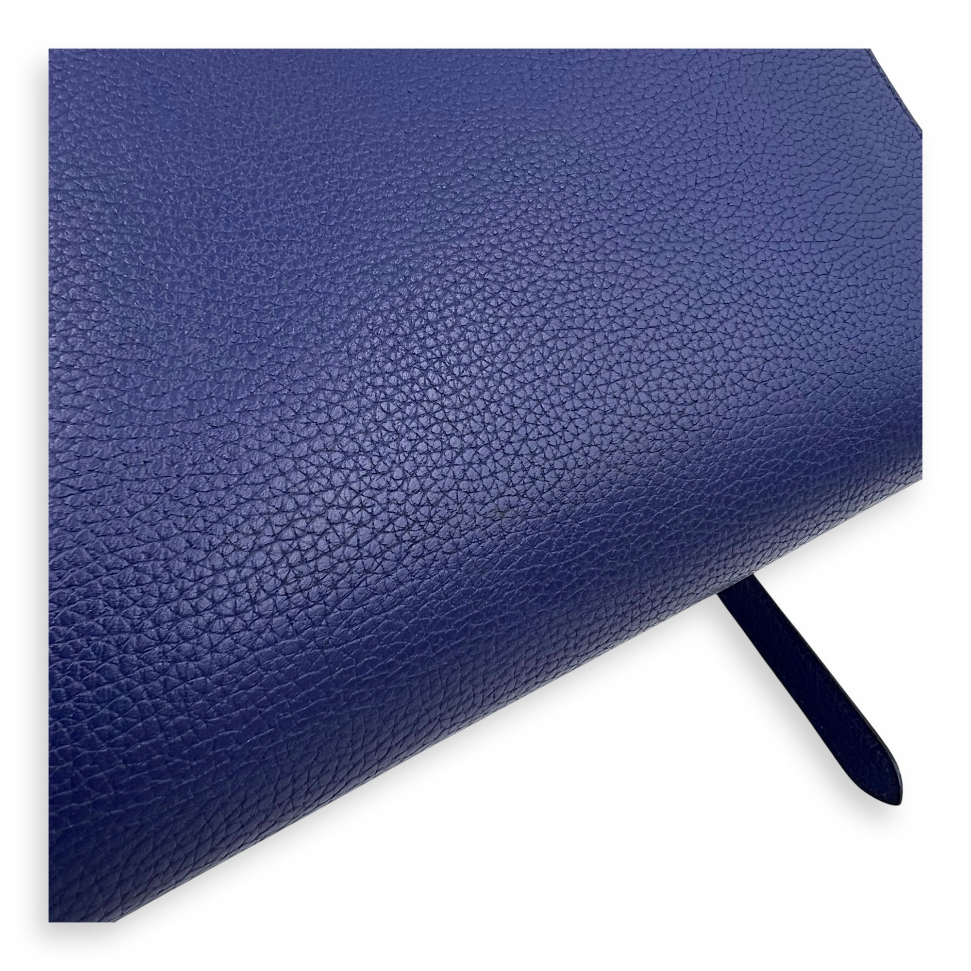 Belt Bag Mini Blue Top Handle Bag in Calfskin, Gold hardware - Image 20