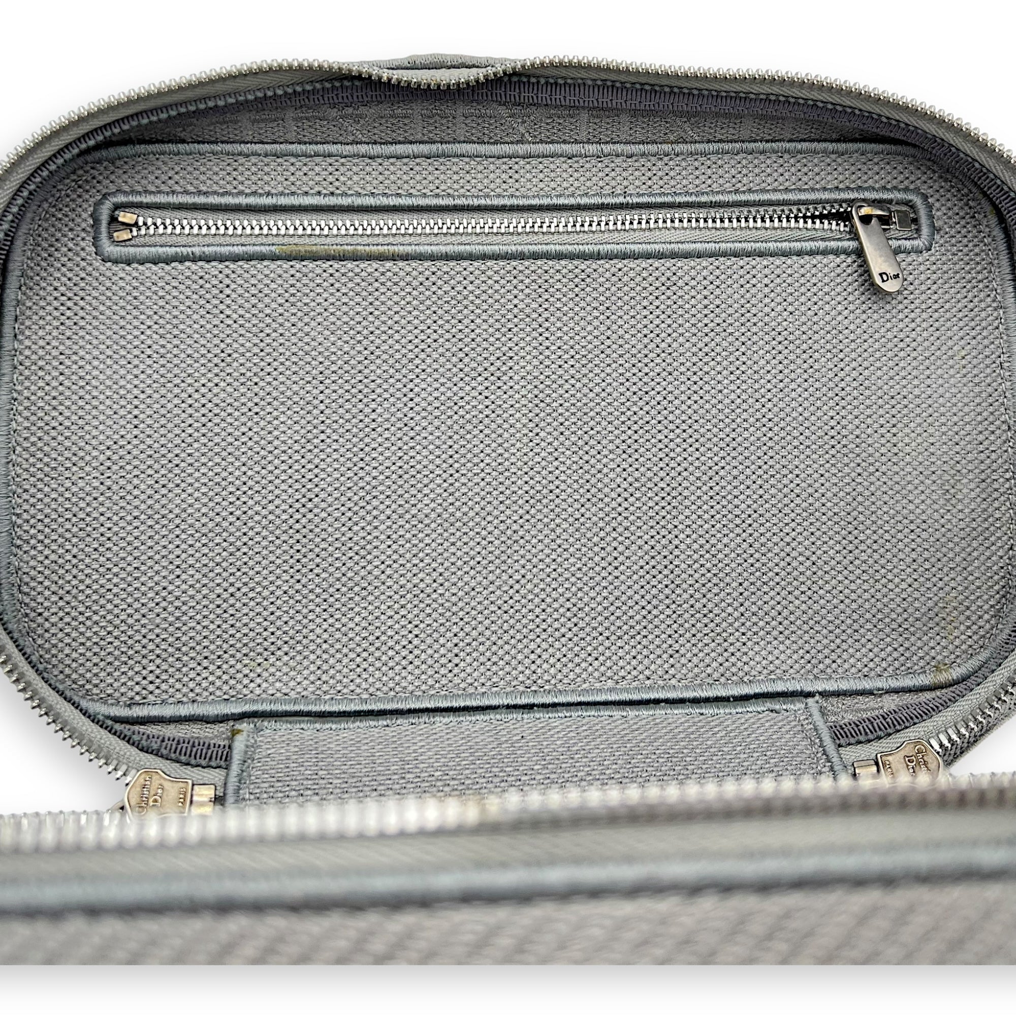 D-Lite Vanity Top Handle Bag Grey in Canvas, Silver hardware - Image 13