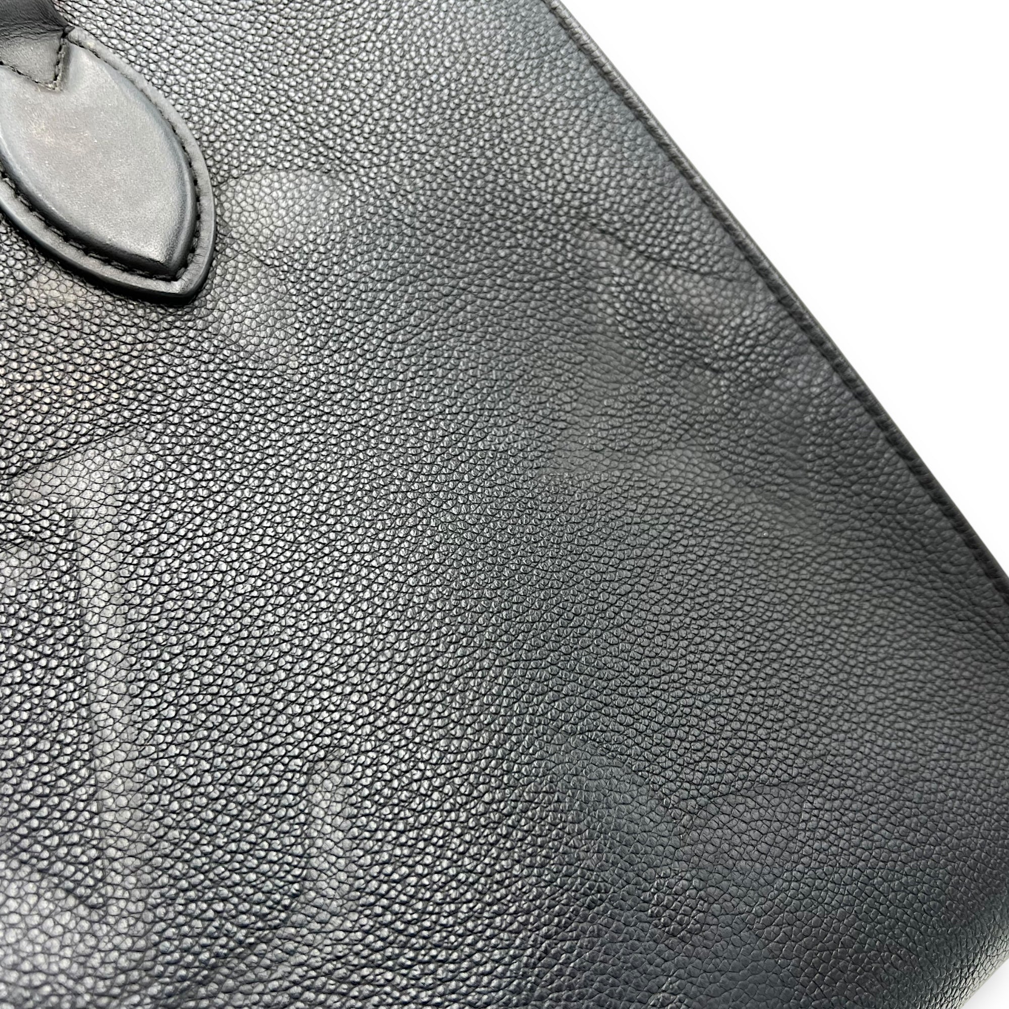 OnTheGo MM Black Top Handle Bag in Empreinte Leather, Gold hardware - Image 14