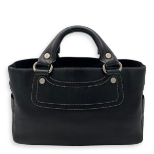 Boogie Black Top Handle Bag in Calfskin, Silver hardware