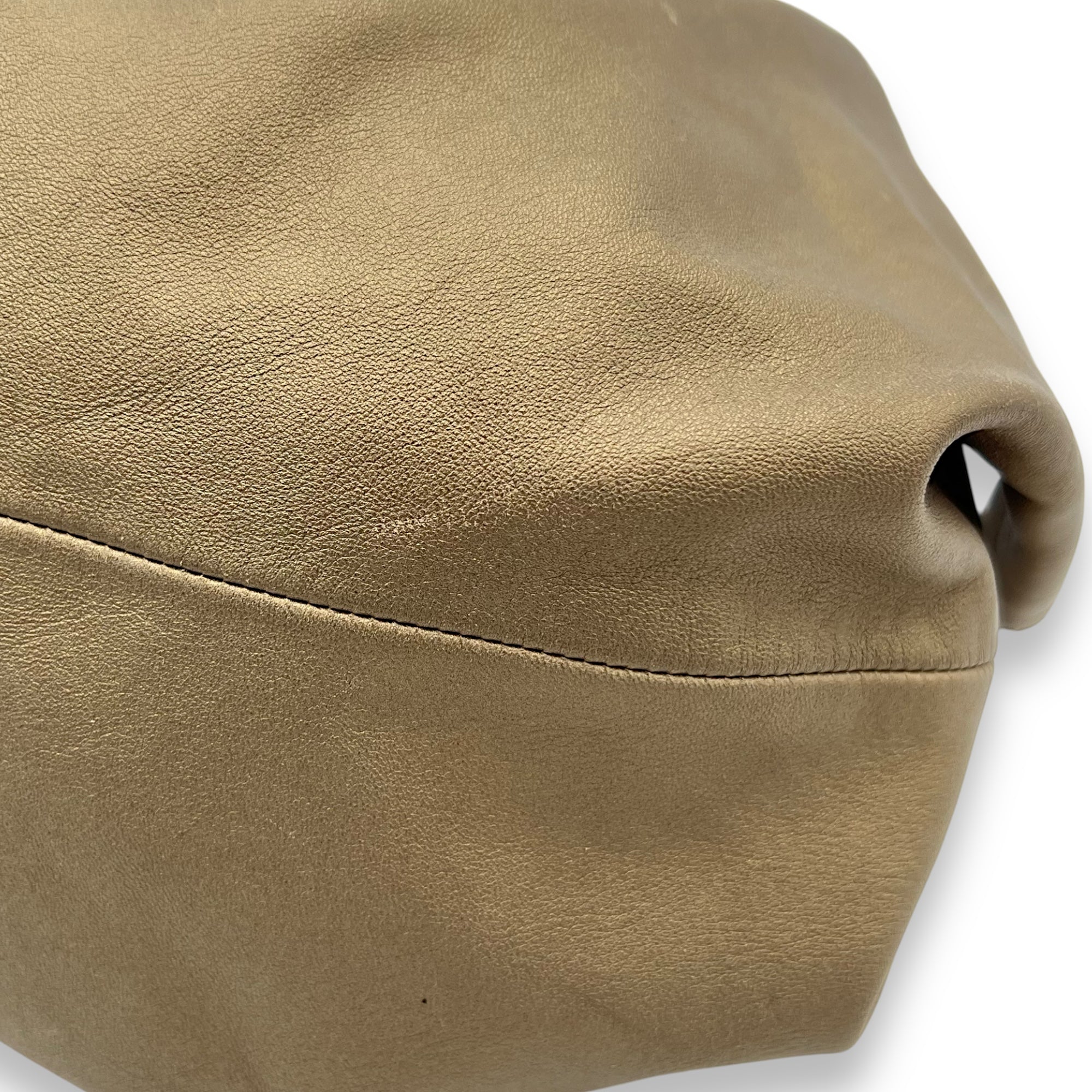 Aire Beige Top Handle Bag in Nappa Leather, Gold hardware - Image 8