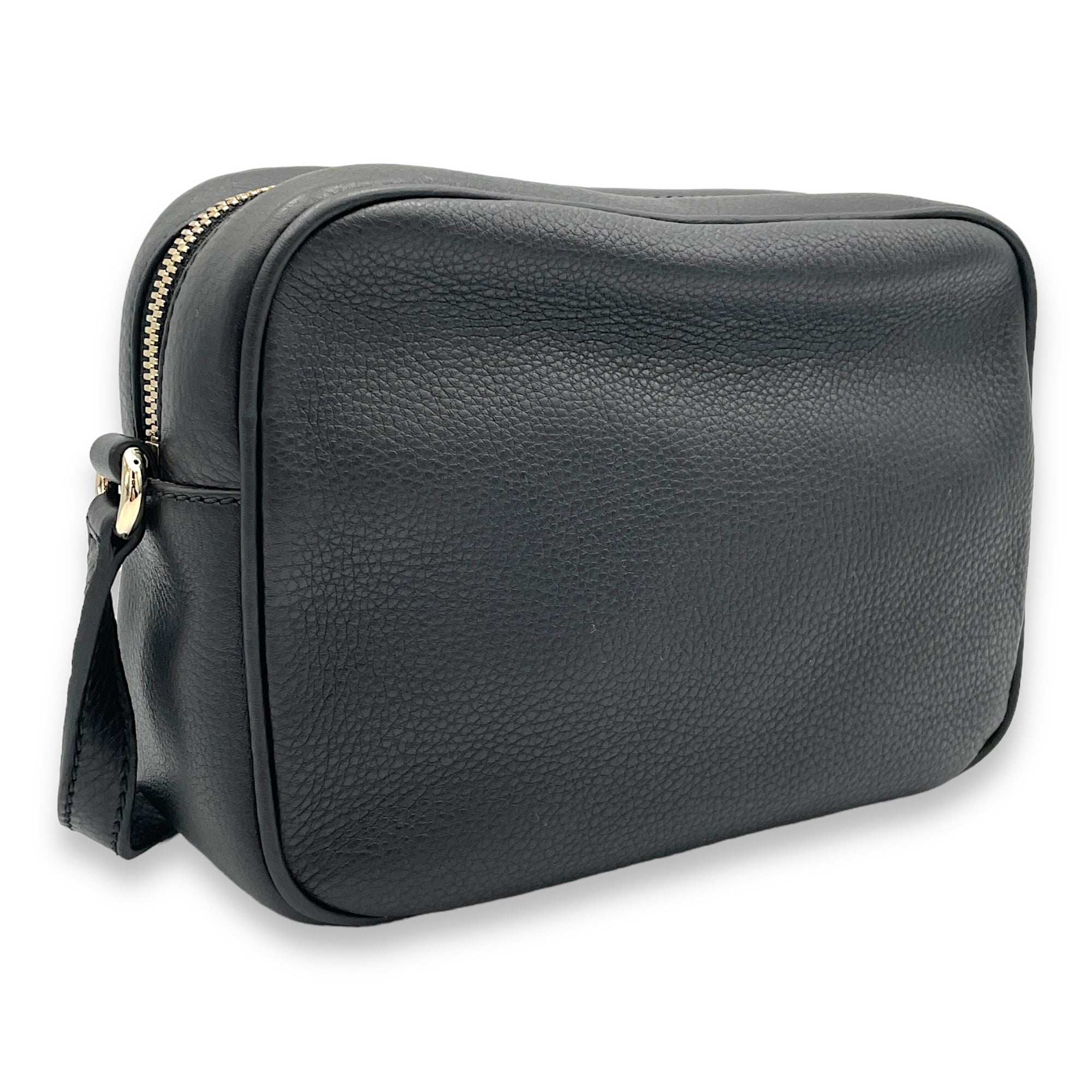Soho Crossbody Bag Black in Calfskin, Gold hardware - Image 5