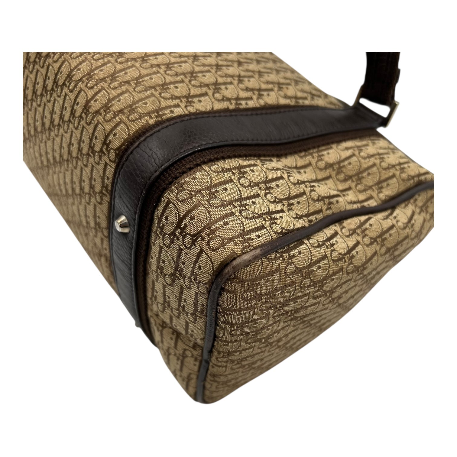 Trotteur Shoulder Bag Brown in Canvas, Silver hardware - Image 17