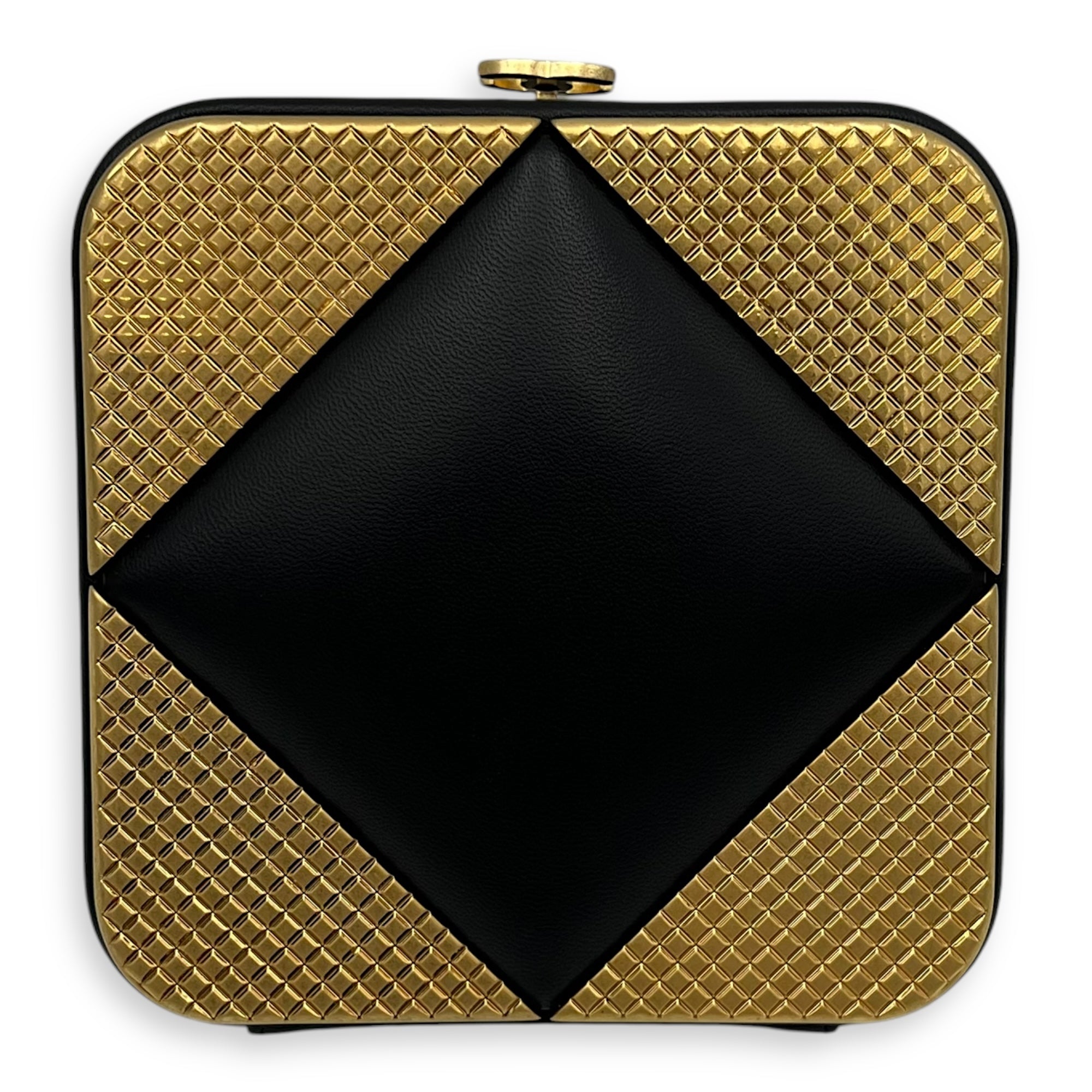 METAL Crossbody Bag Black in Lambskin, Gold hardware - Image 3