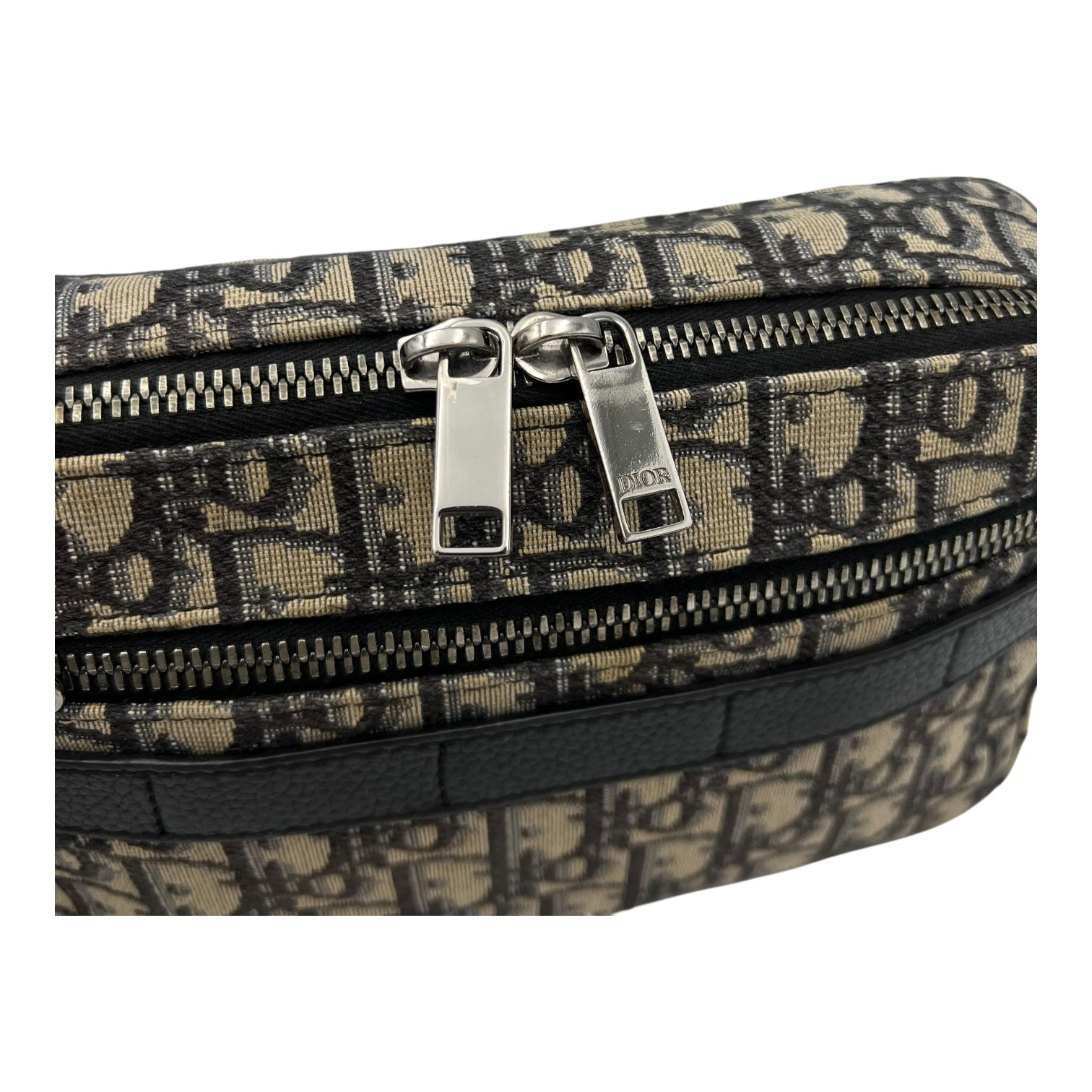Safari Crossbody Bag Blue in Jacquard, Silver hardware - Image 8