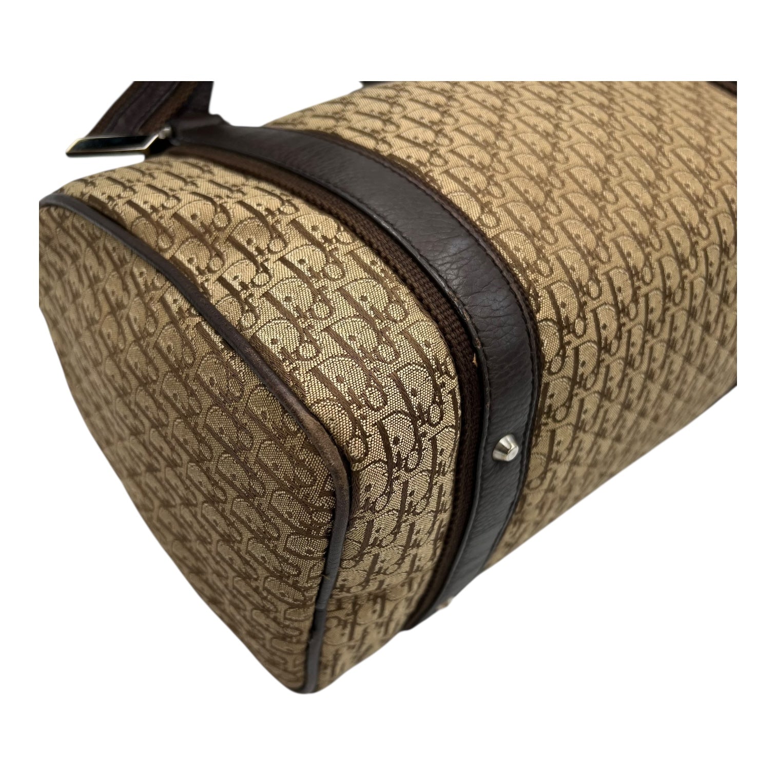 Trotteur Shoulder Bag Brown in Canvas, Silver hardware - Image 14