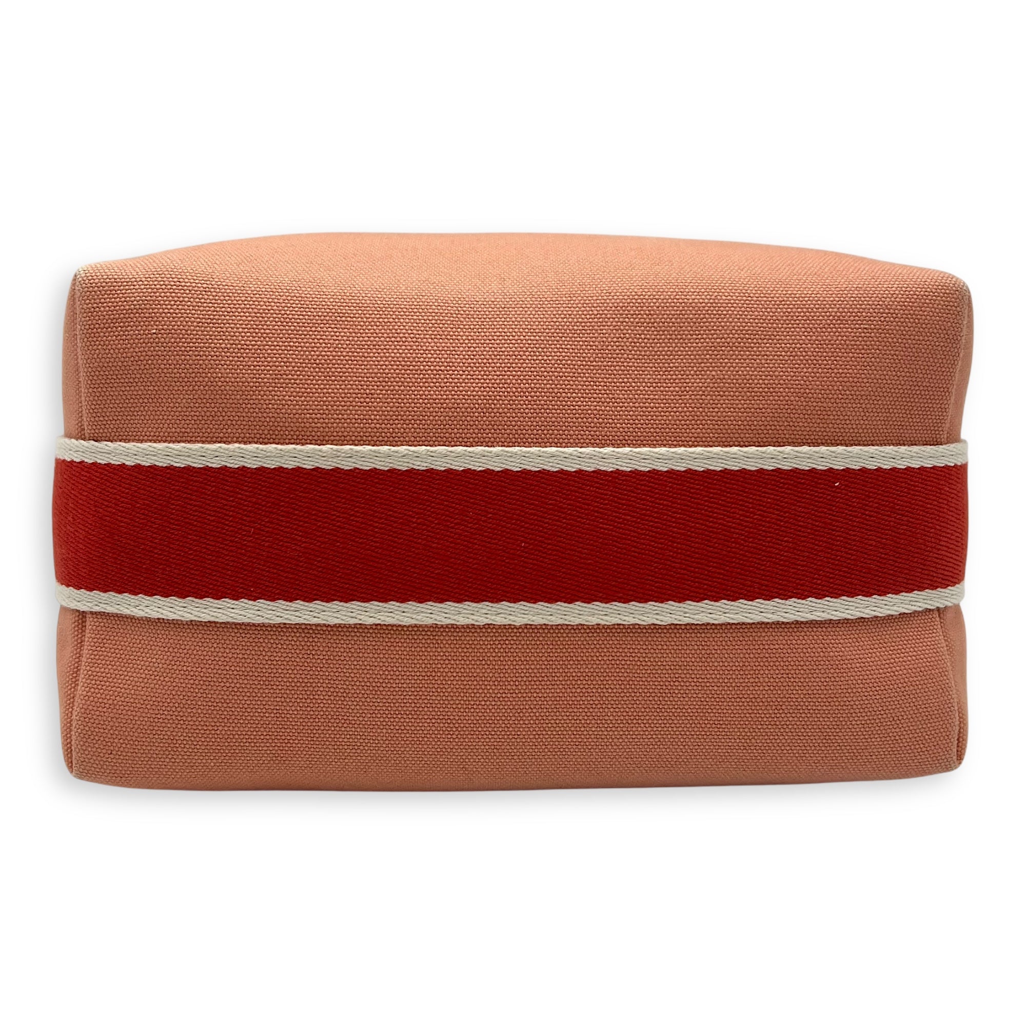 Bride a Brac Orange Top Handle Bag in Canvas, Palladium hardware - Image 6