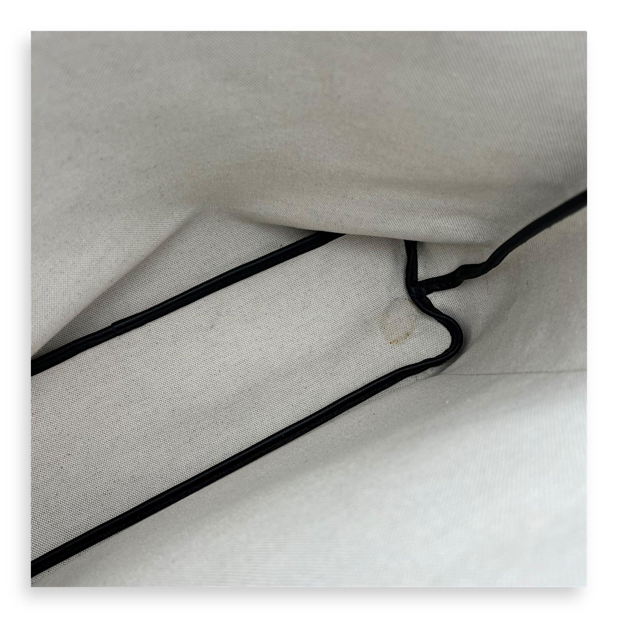 Isabelle PM Black Tote Bag in Coated Canvas, Silver hardware - Image 8