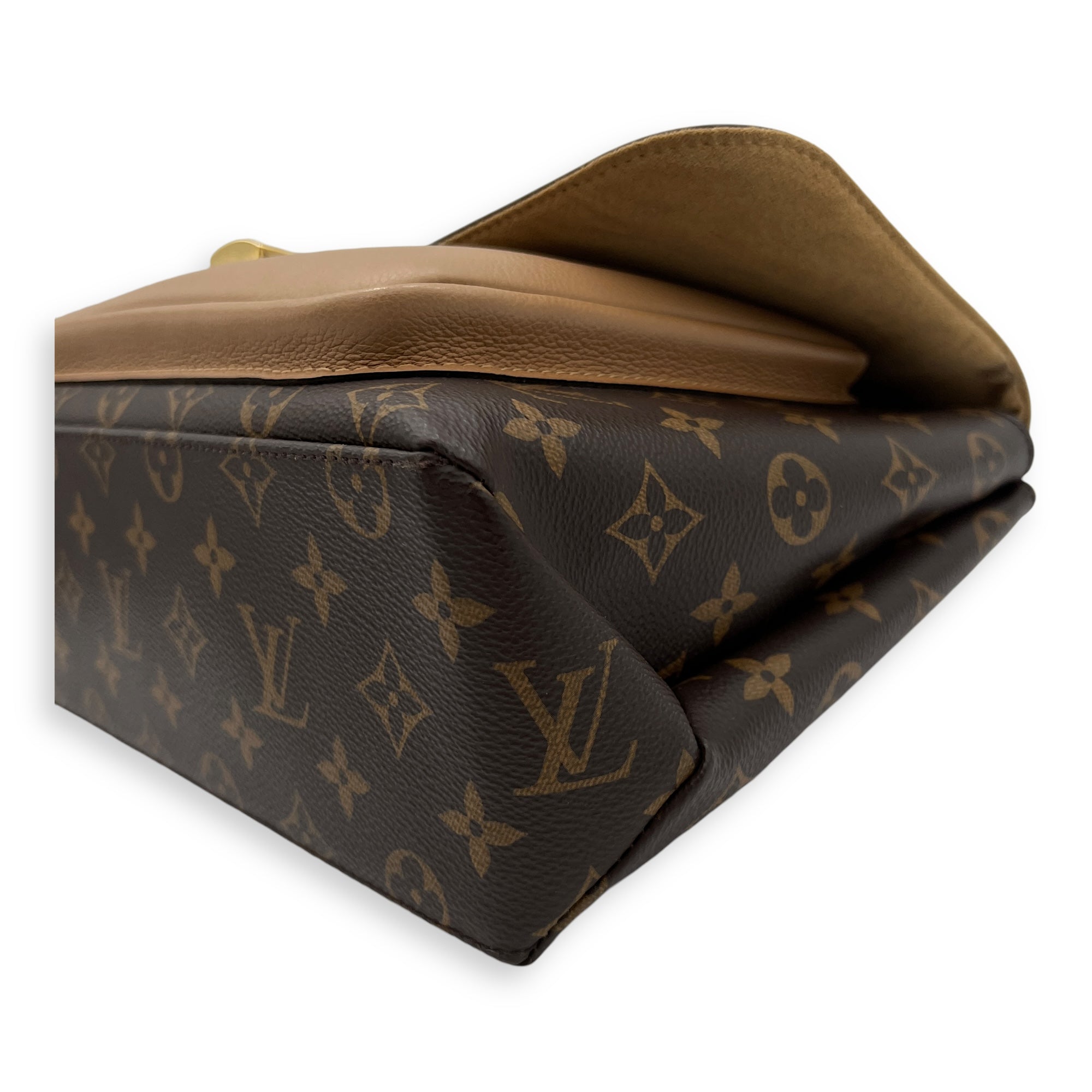 Marignan Top Handle Bag Brown in Monogram Coated Canvas, Gold hardware - Image 12