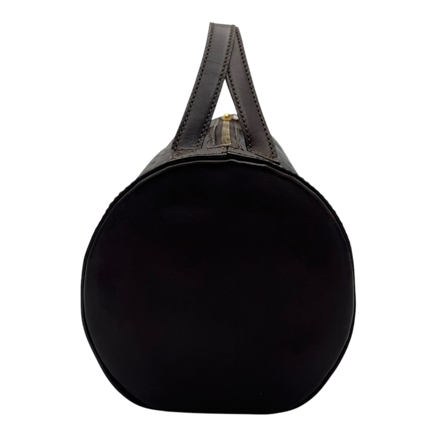 Macadam Brown Top Handle Bag in Calfskin, Gold hardware - Image 5