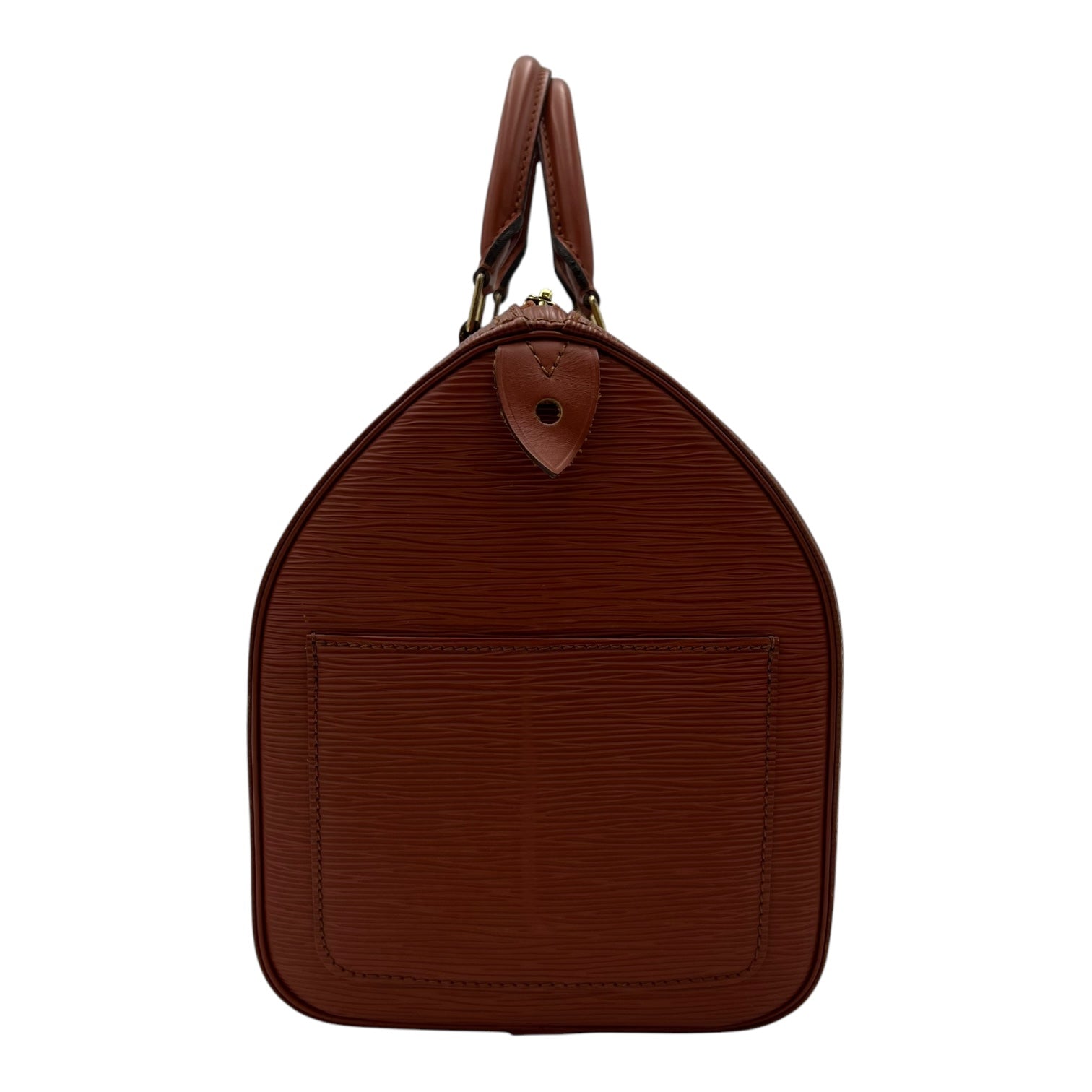 Speedy Brown Top Handle Bag in Epi Leather, Gold hardware - Image 4