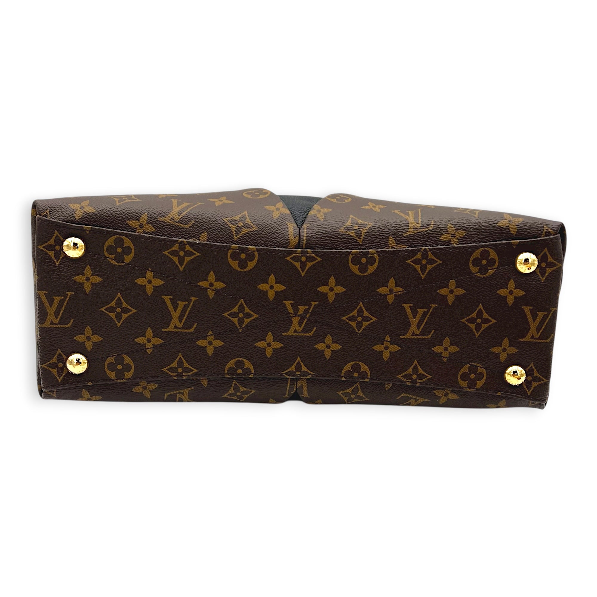 V tote bag Top Handle Bag Black in Monogram Coated Canvas, Gold hardware - Image 6