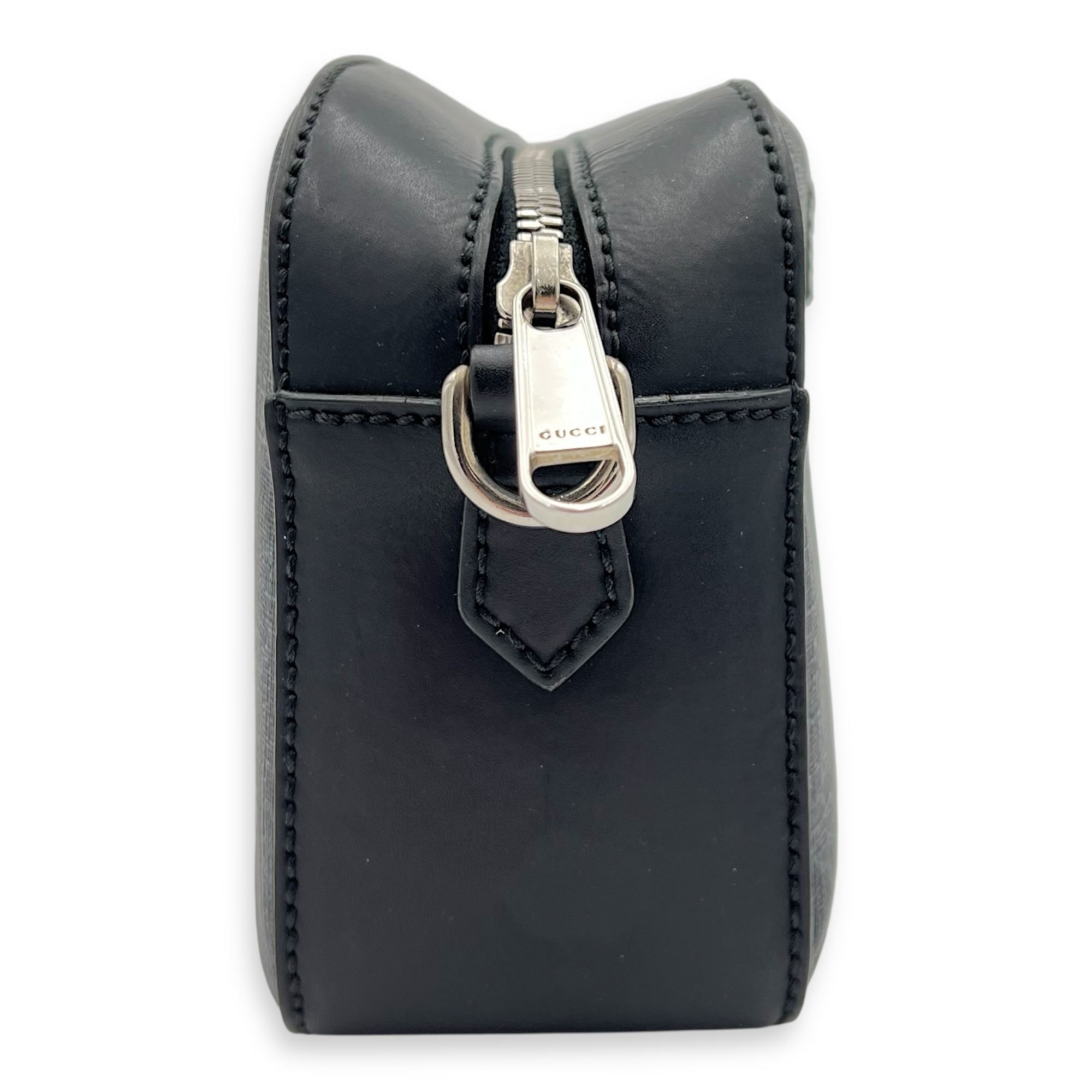 GG Supreme Crossbody Bag Grey in Monogram Coated Canvas, Silver hardware - Image 5