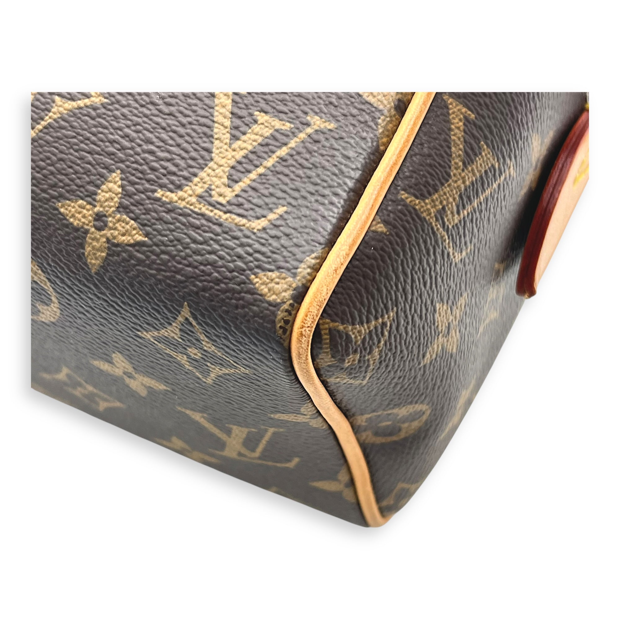 Speedy Top Handle Bag 20 Brown in Monogram Coated Canvas, Gold hardware - Image 9