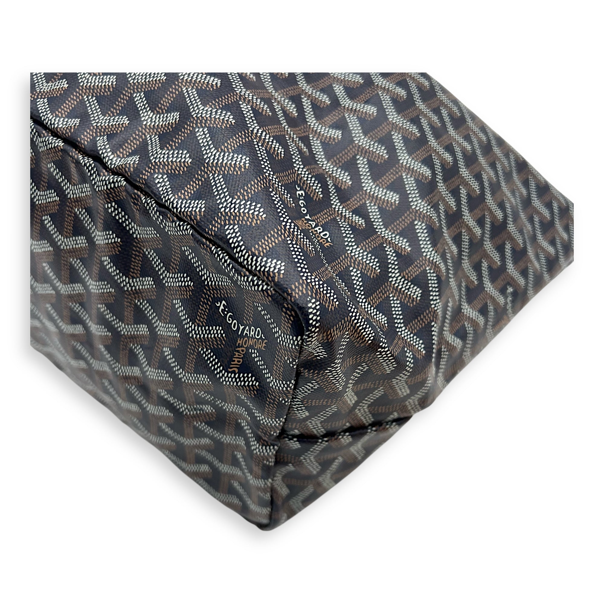 Saint Louis PM Blue Tote Bag in Coated Canvas, Silver hardware - Image 9