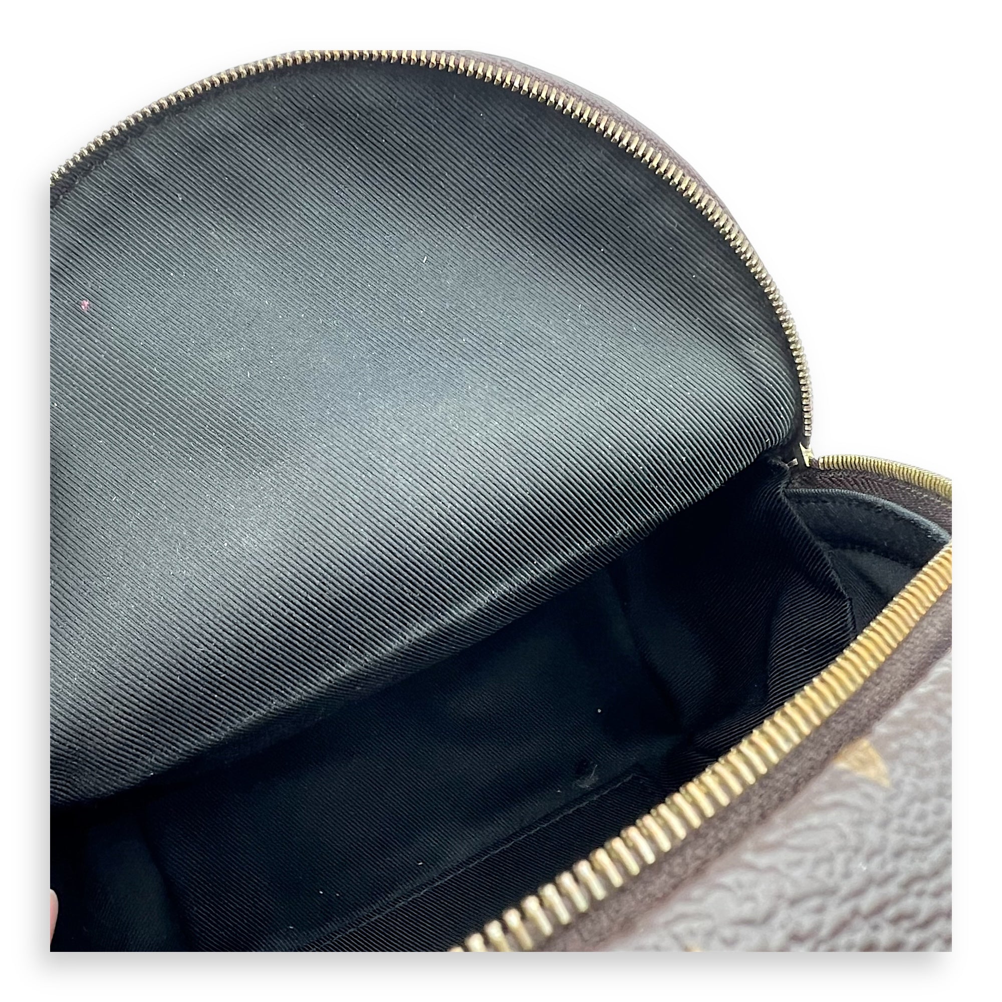 Palm Springs Crossbody Bag Mini Brown in Monogram Coated Canvas, Gold hardware - Image 14